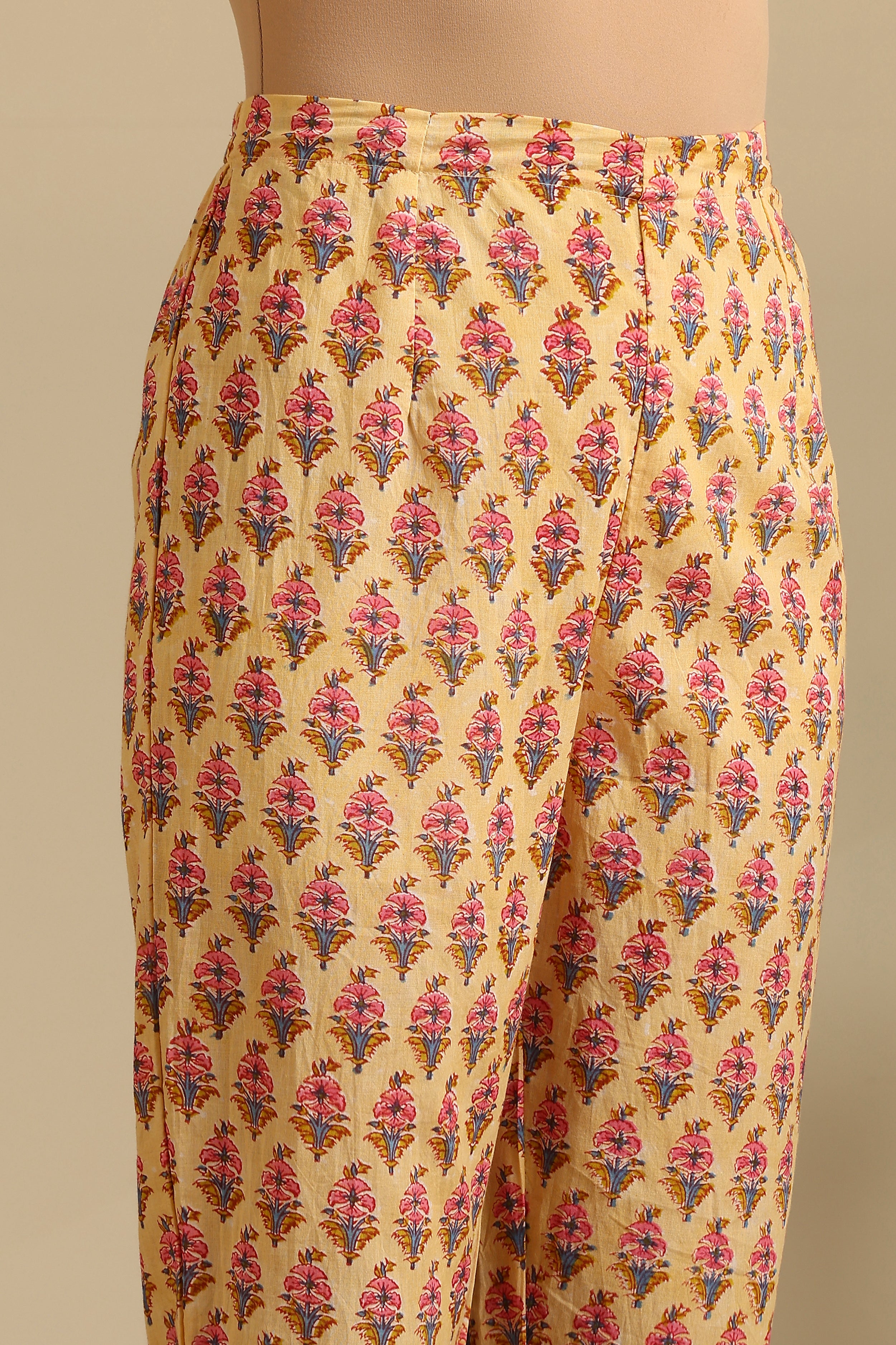 Yellow Lantana Floral Kurta Set of 3