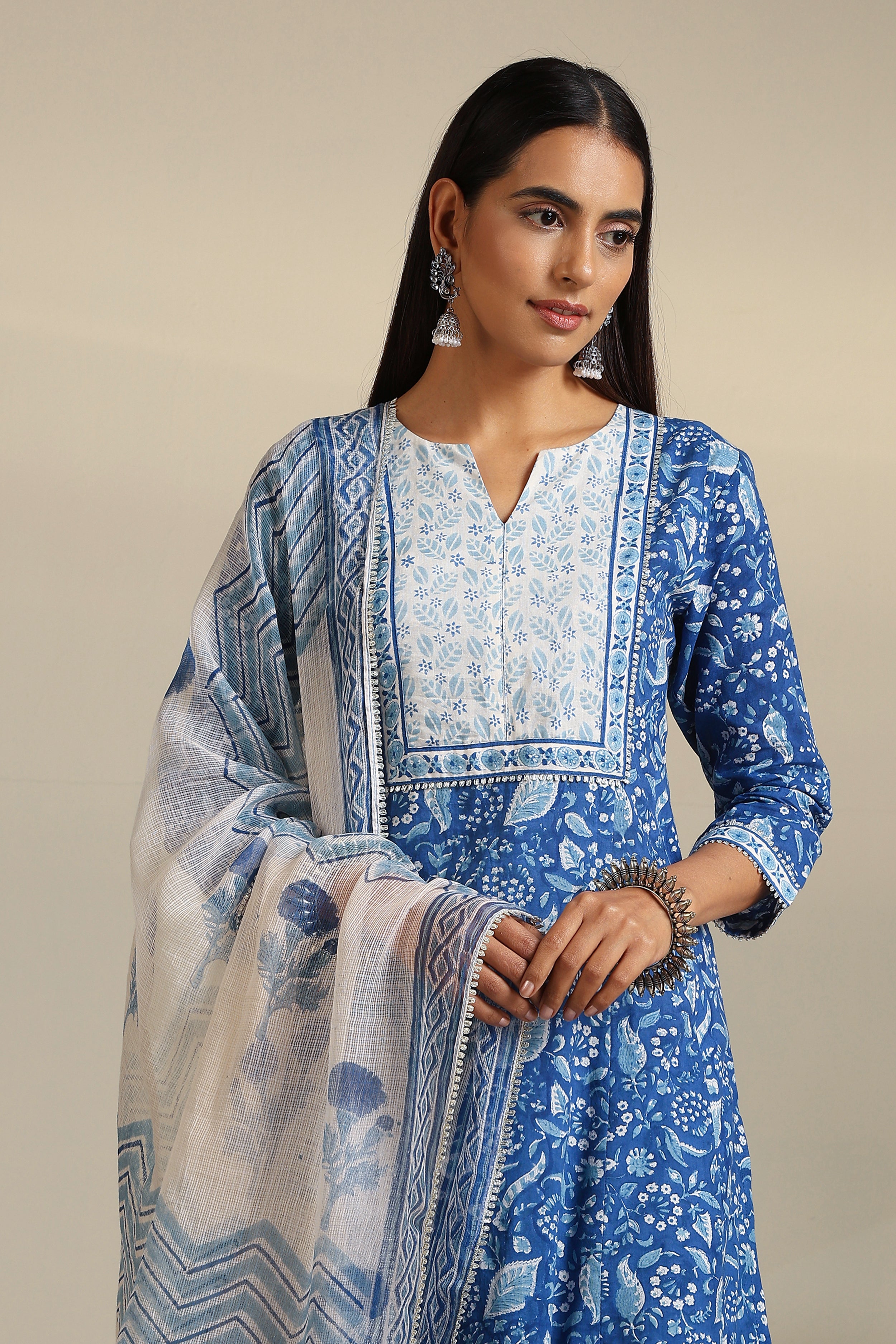 Egyptian Blue Kurta Set of 3