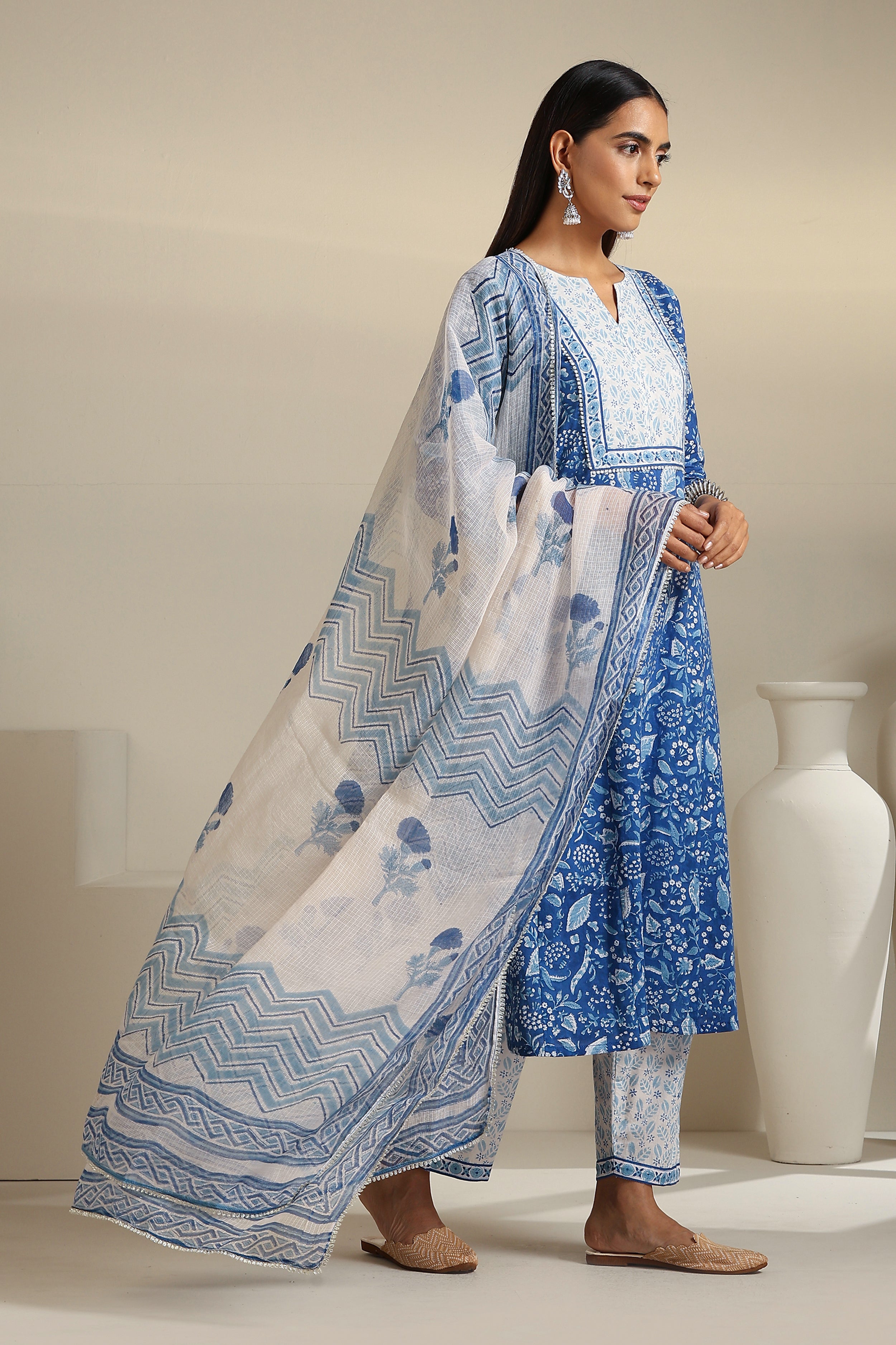 Egyptian Blue Kurta Set of 3