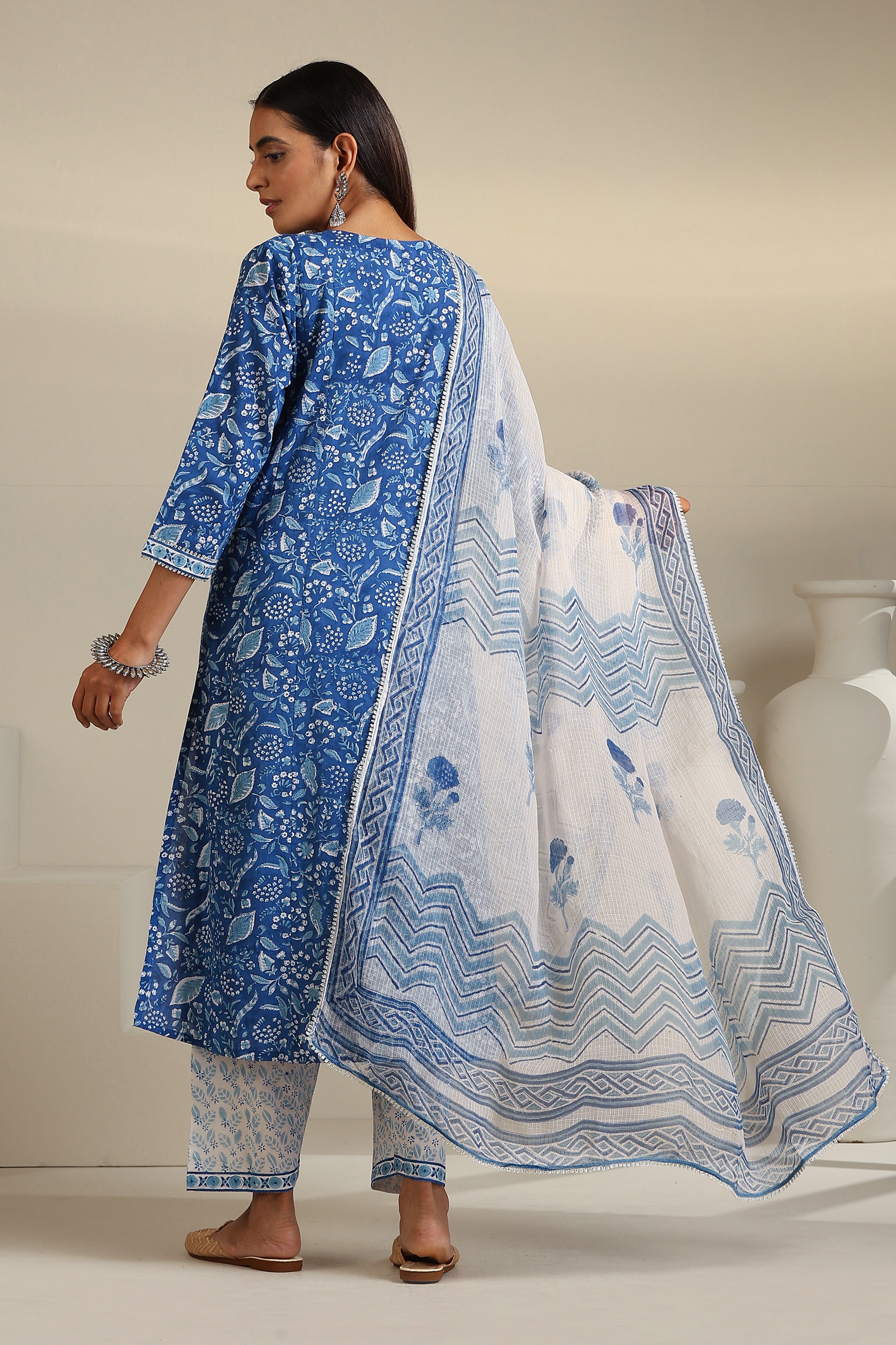 Egyptian Blue Kurta Set of 3