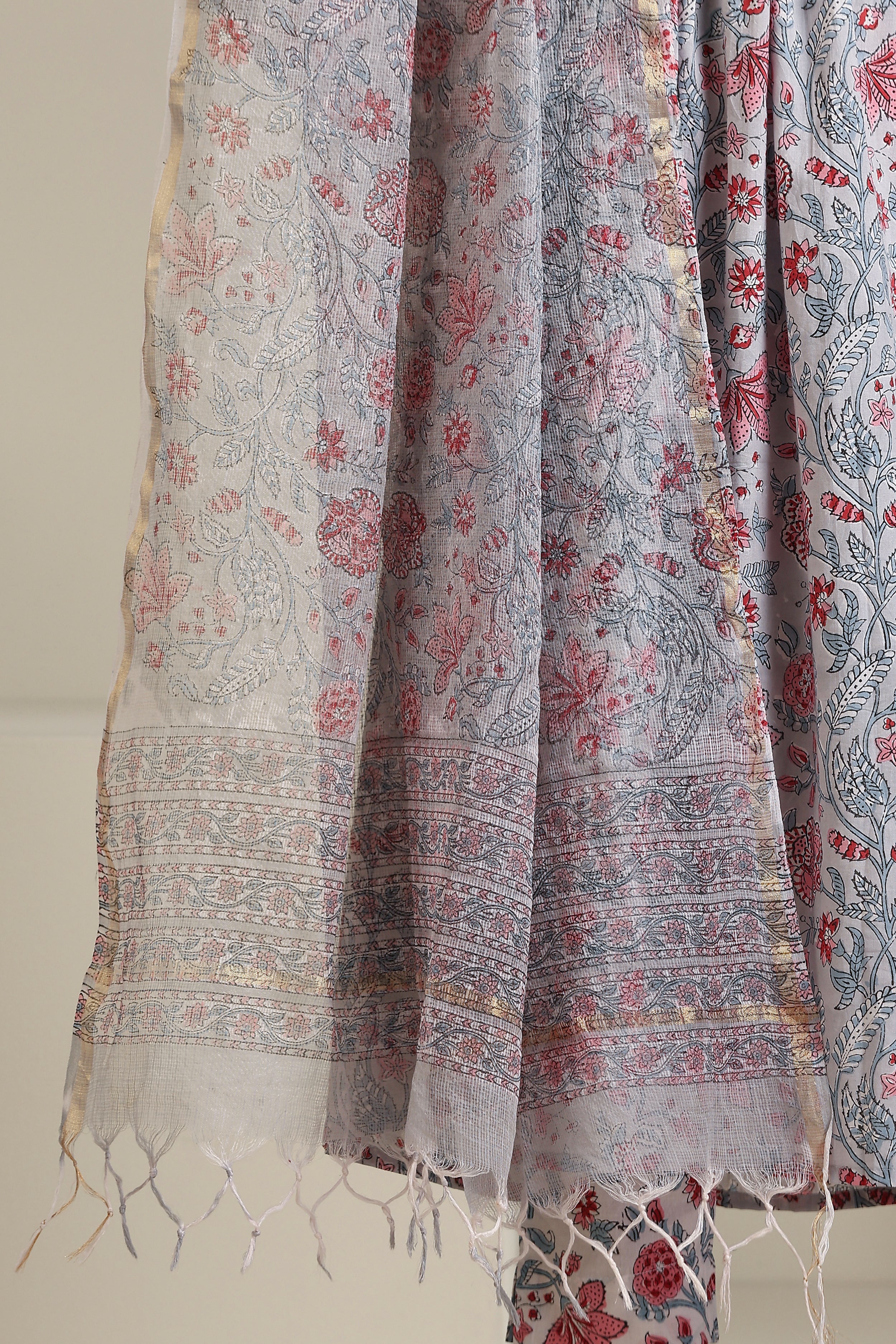 Grey Florentina Embroidered Kurta Set of 3