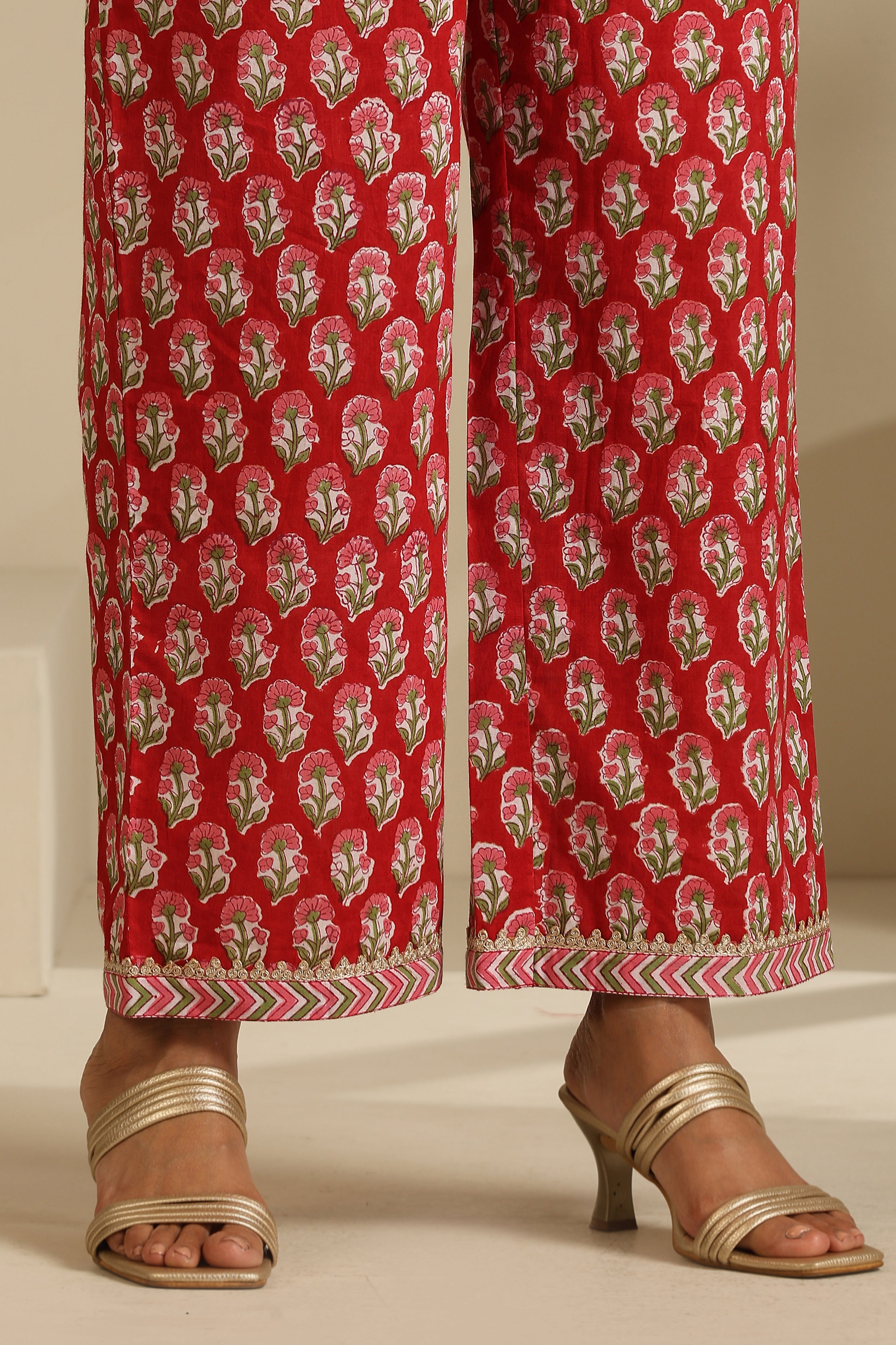 Red Sapphire Anarkali Set of 3