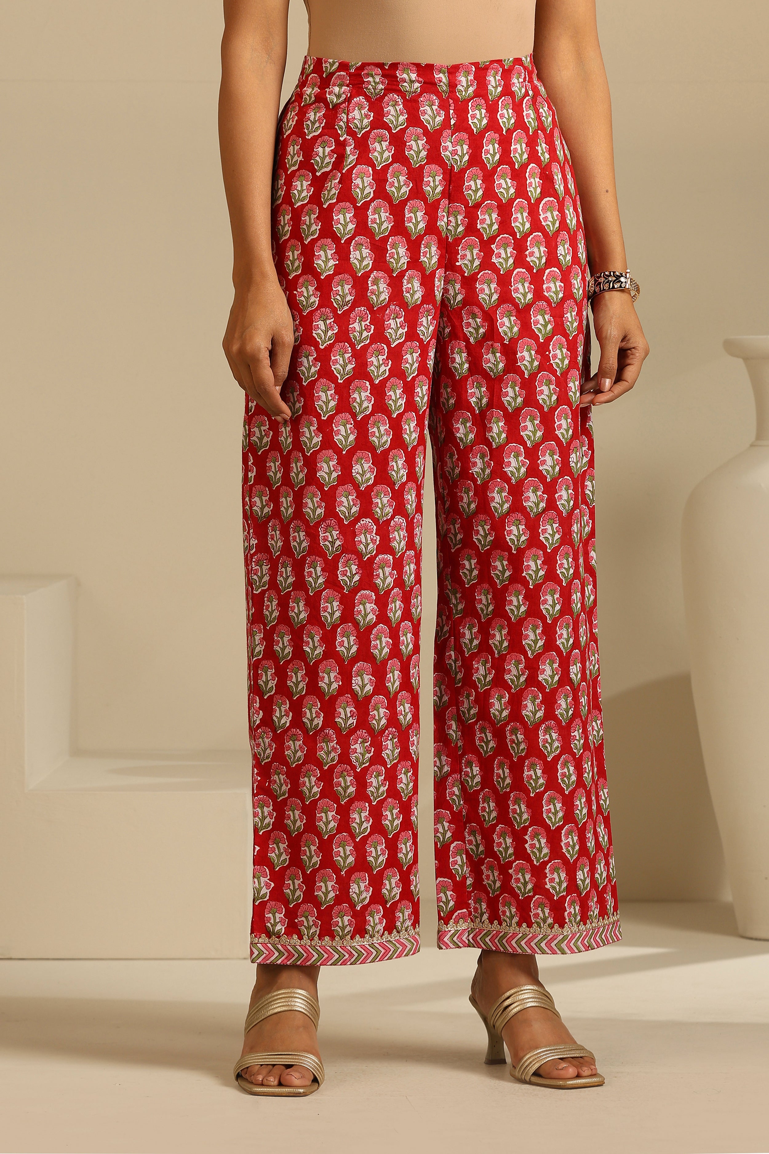 Red Sapphire Anarkali Set of 3