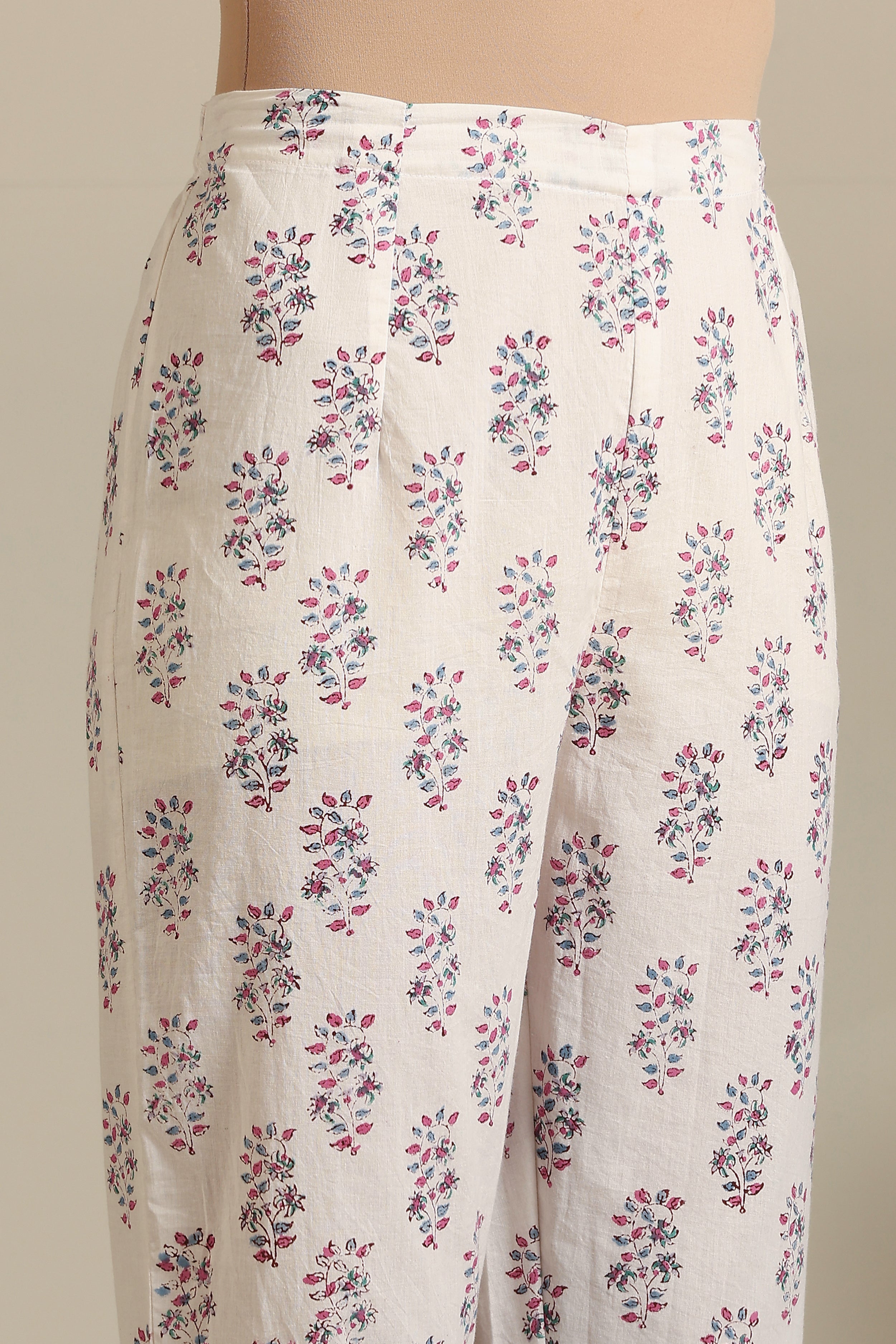 Purple Hibiscus Floral Kurta Set of 3