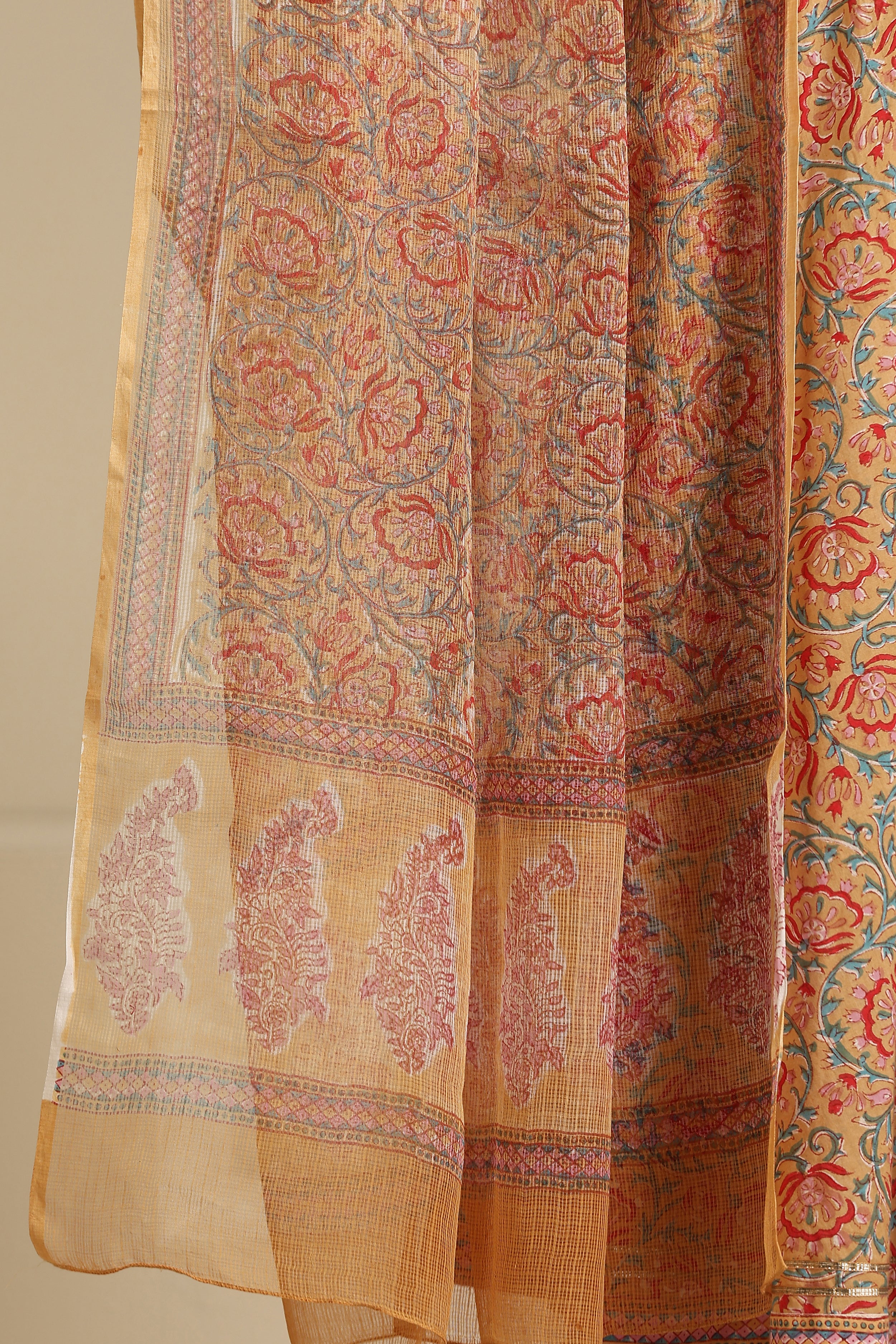 Mustard Aria Embroidered Anarkali Set of 3