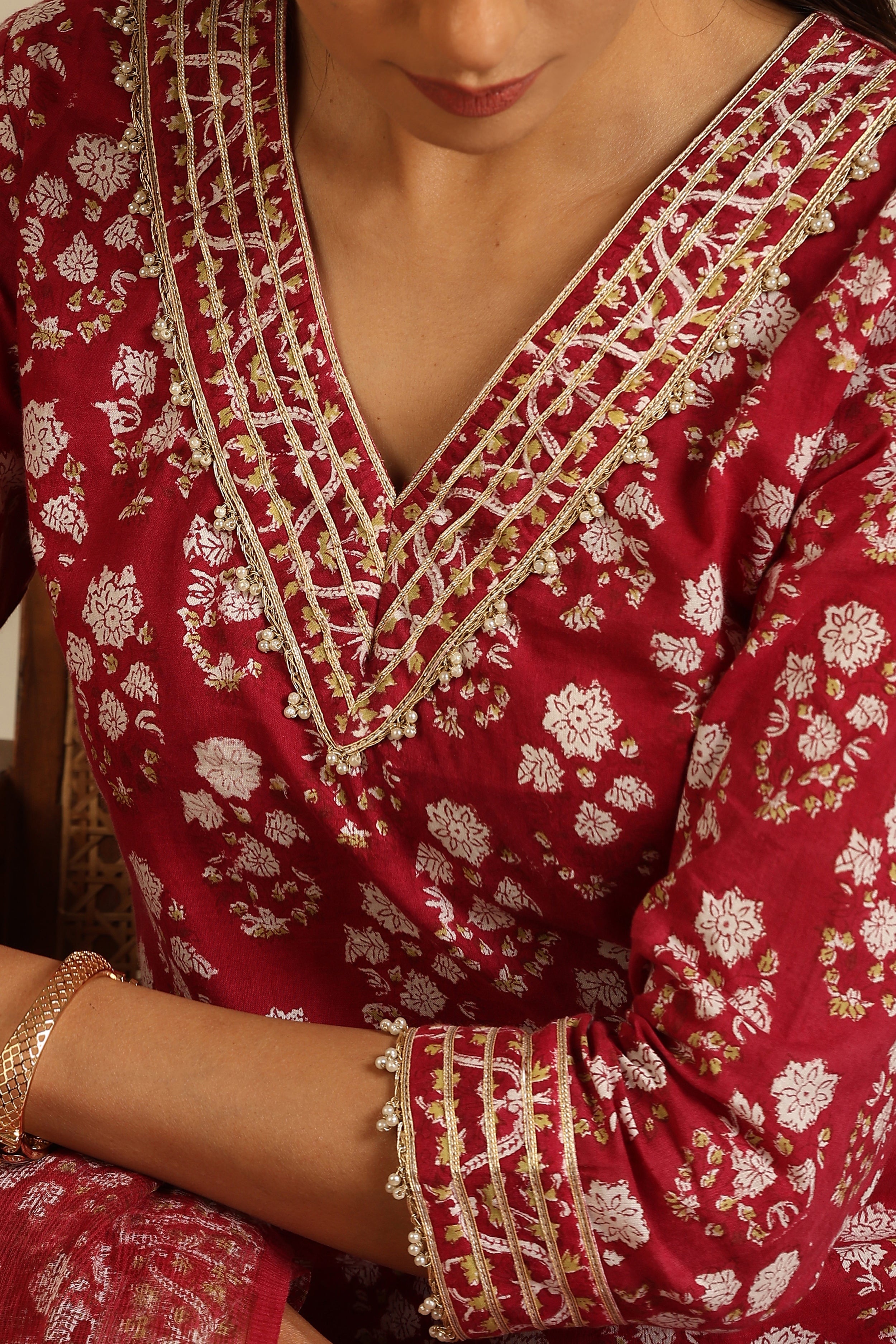 Maroon Sangria Kurta Set of 3