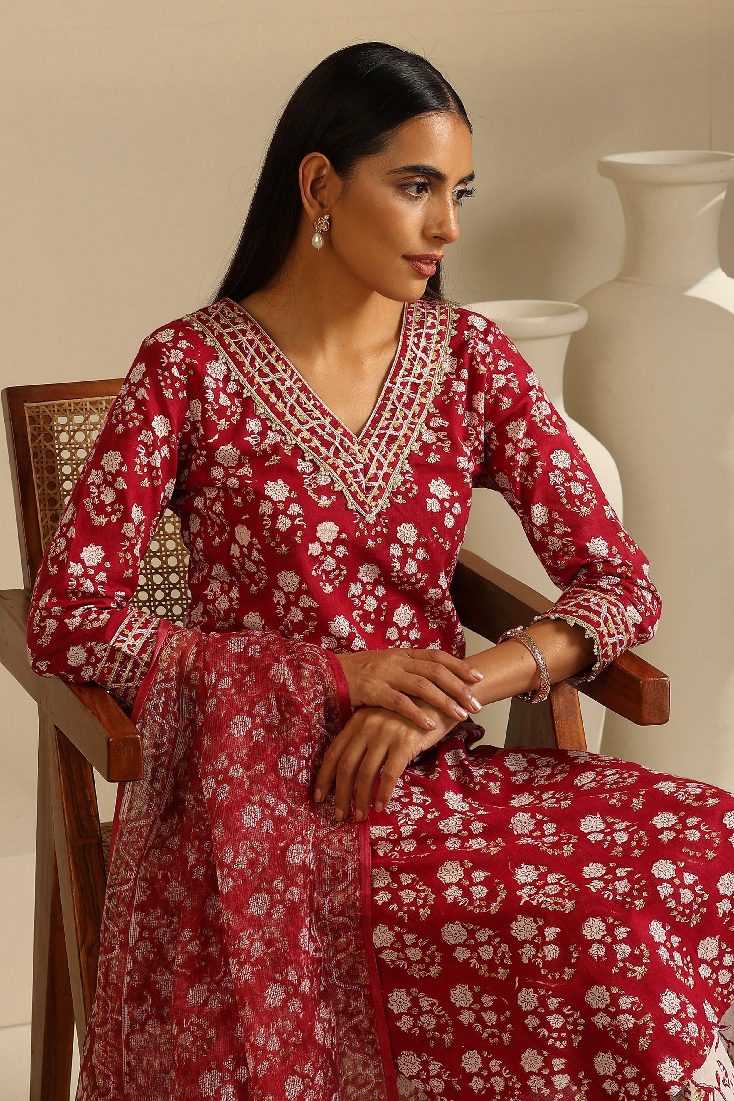 Maroon Sangria Kurta Set of 3