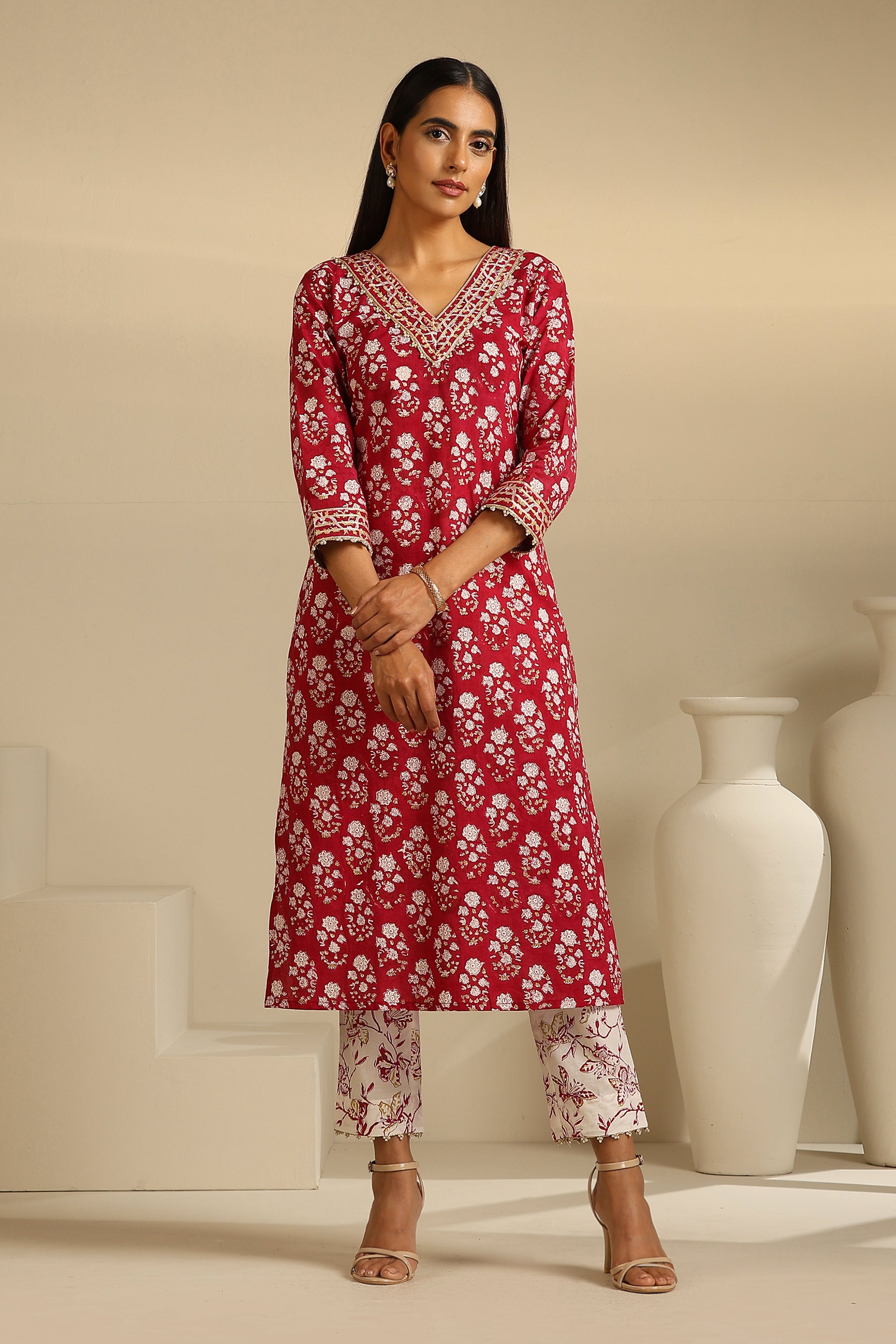 Maroon Sangria Kurta Set of 3
