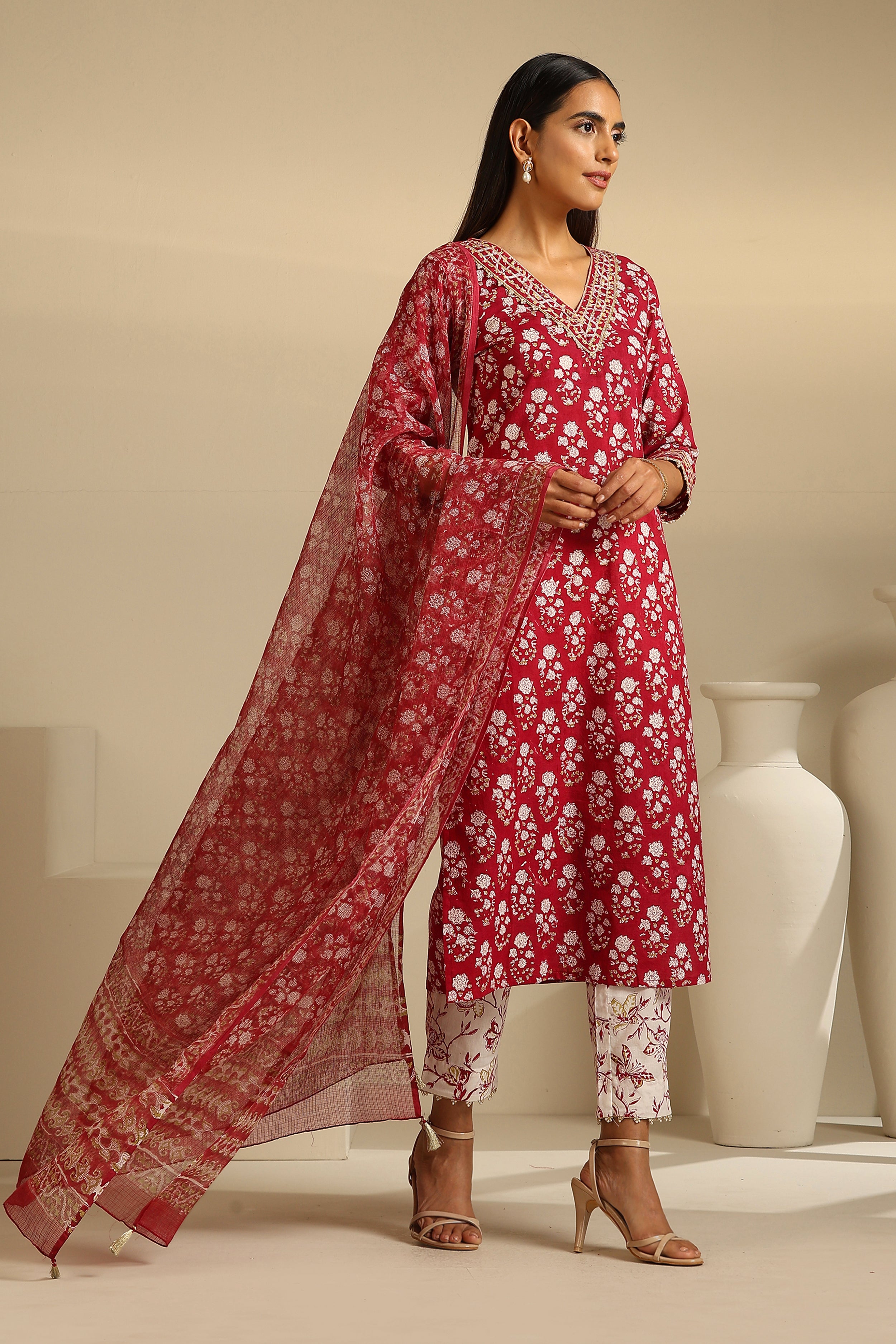 Maroon Sangria Kurta Set of 3