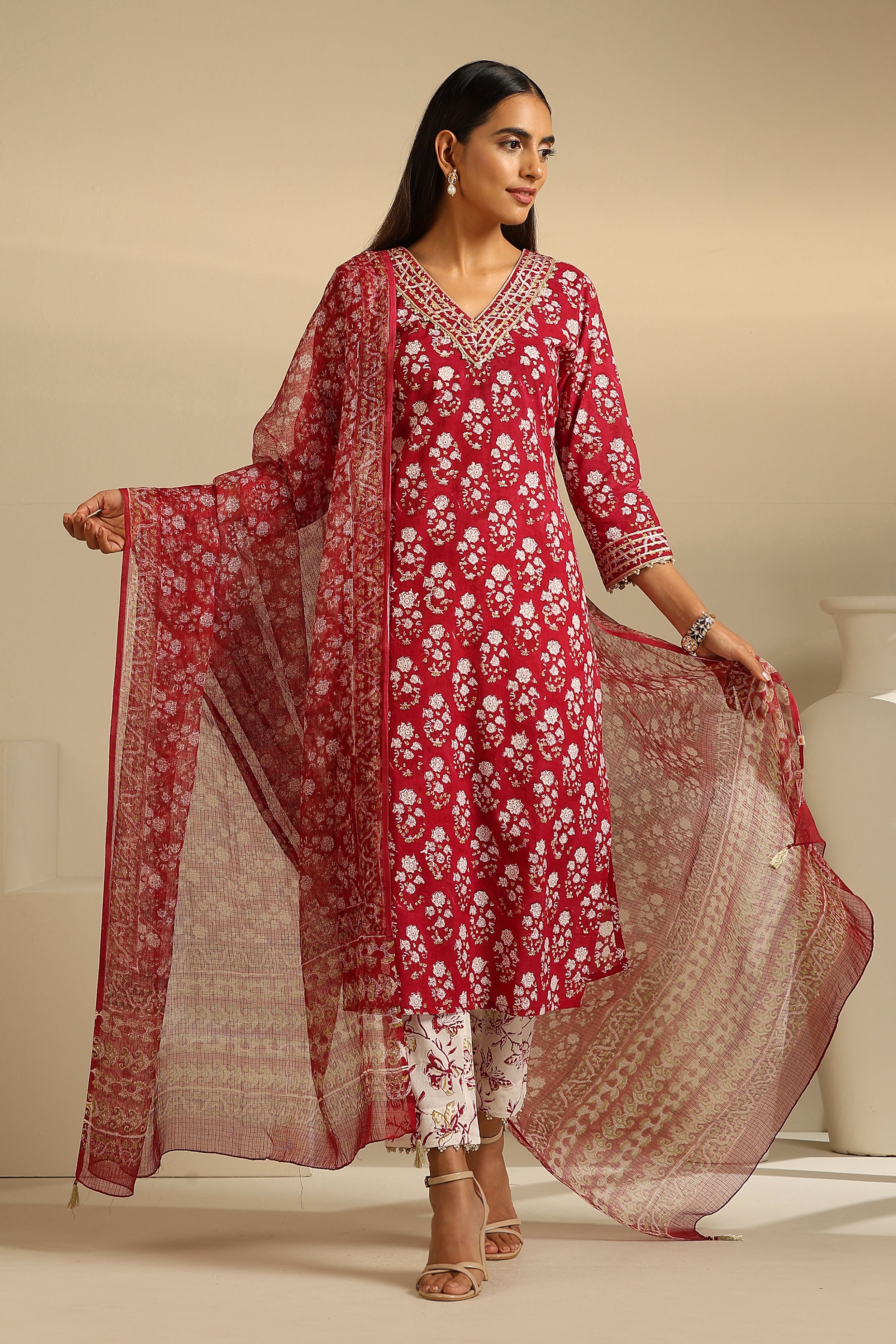 Maroon Sangria Kurta Set of 3