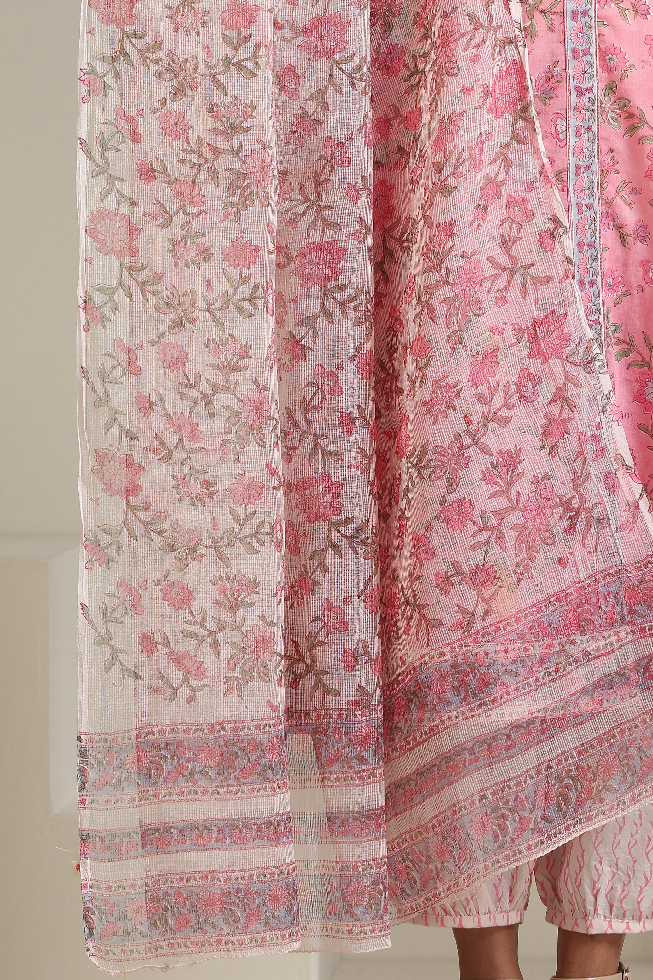 Cerise Pink Embroidered Kurta Set of 3