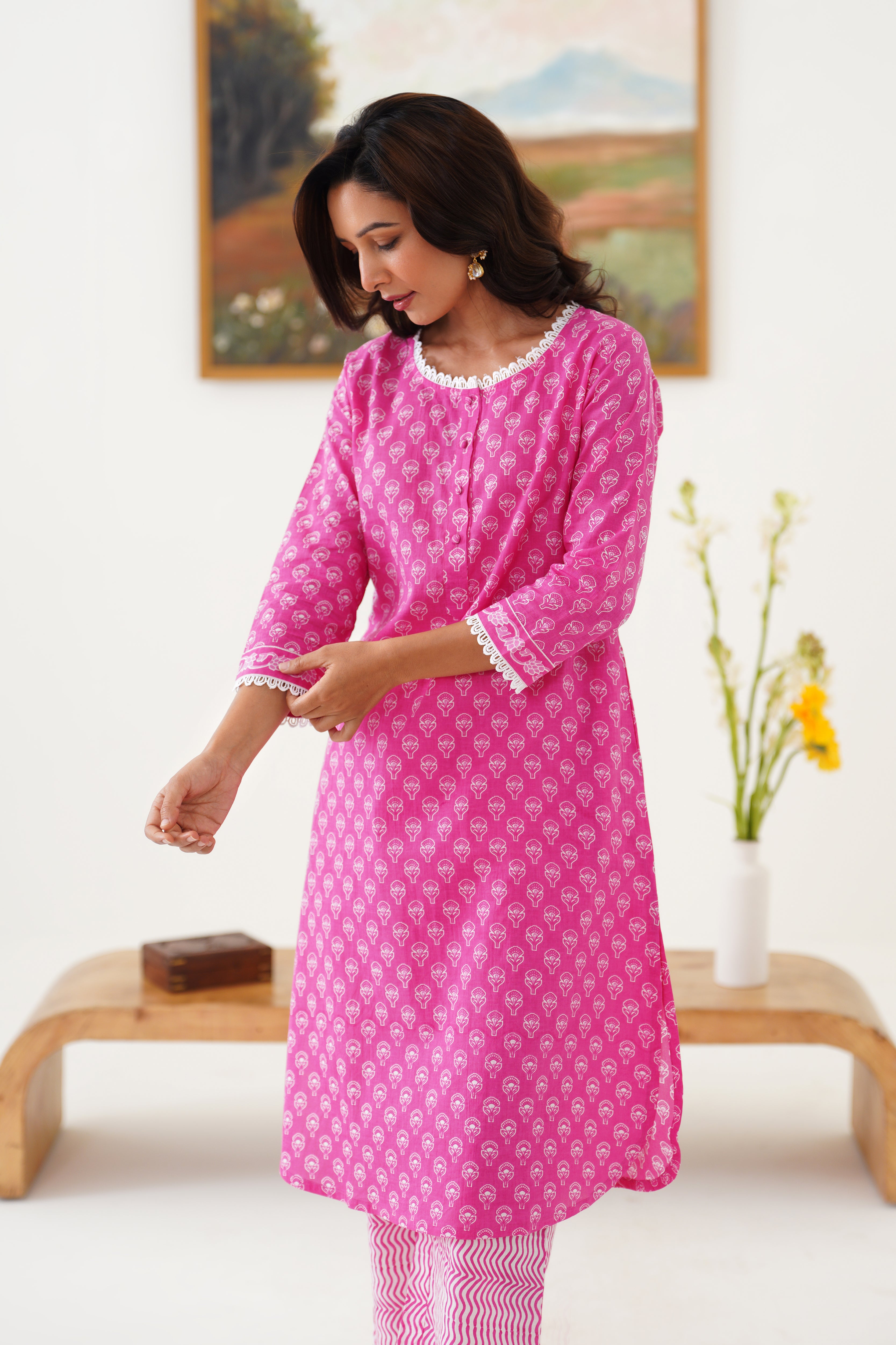 Pink Penny Kurta Set of 2