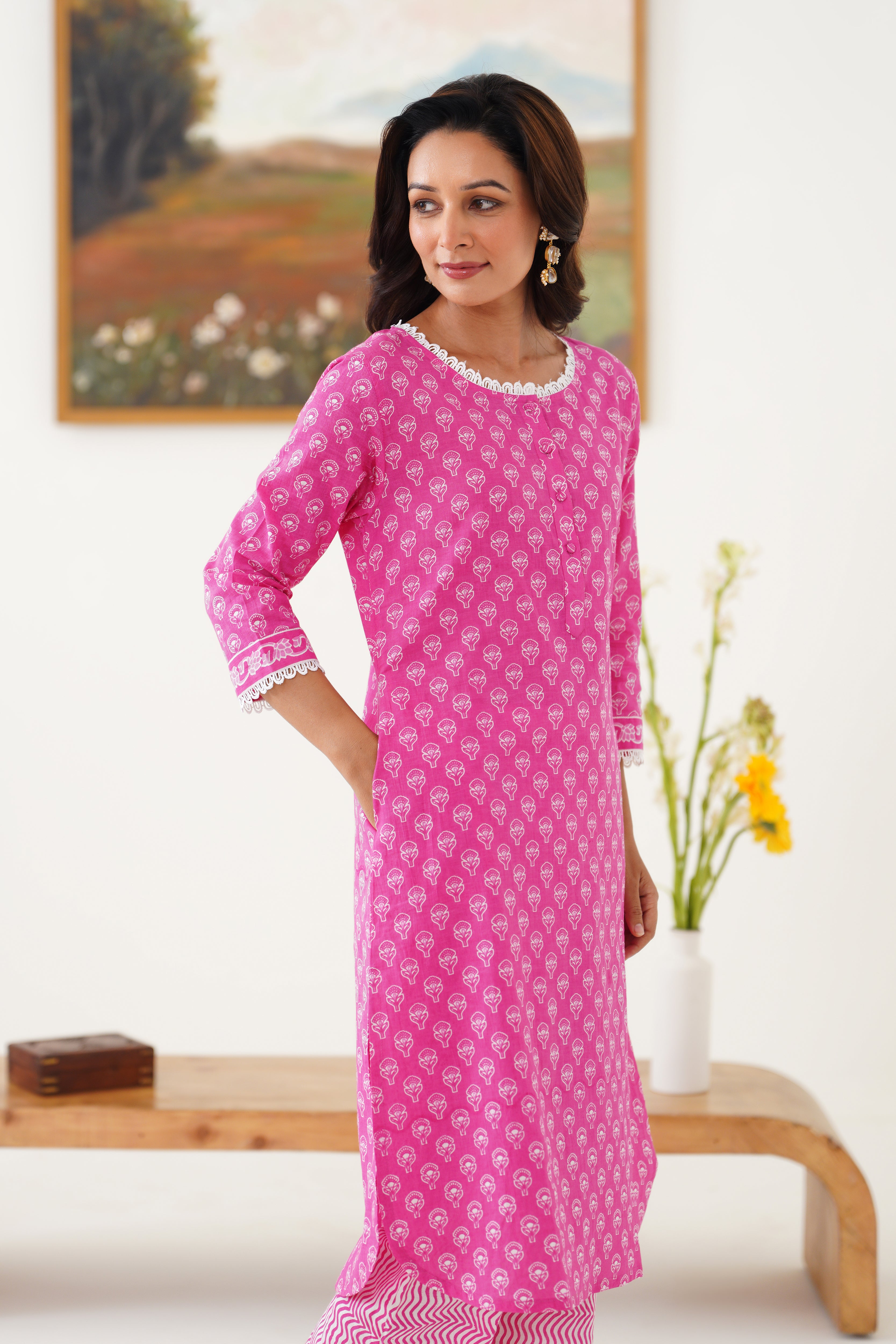 Pink Penny Kurta Set of 2