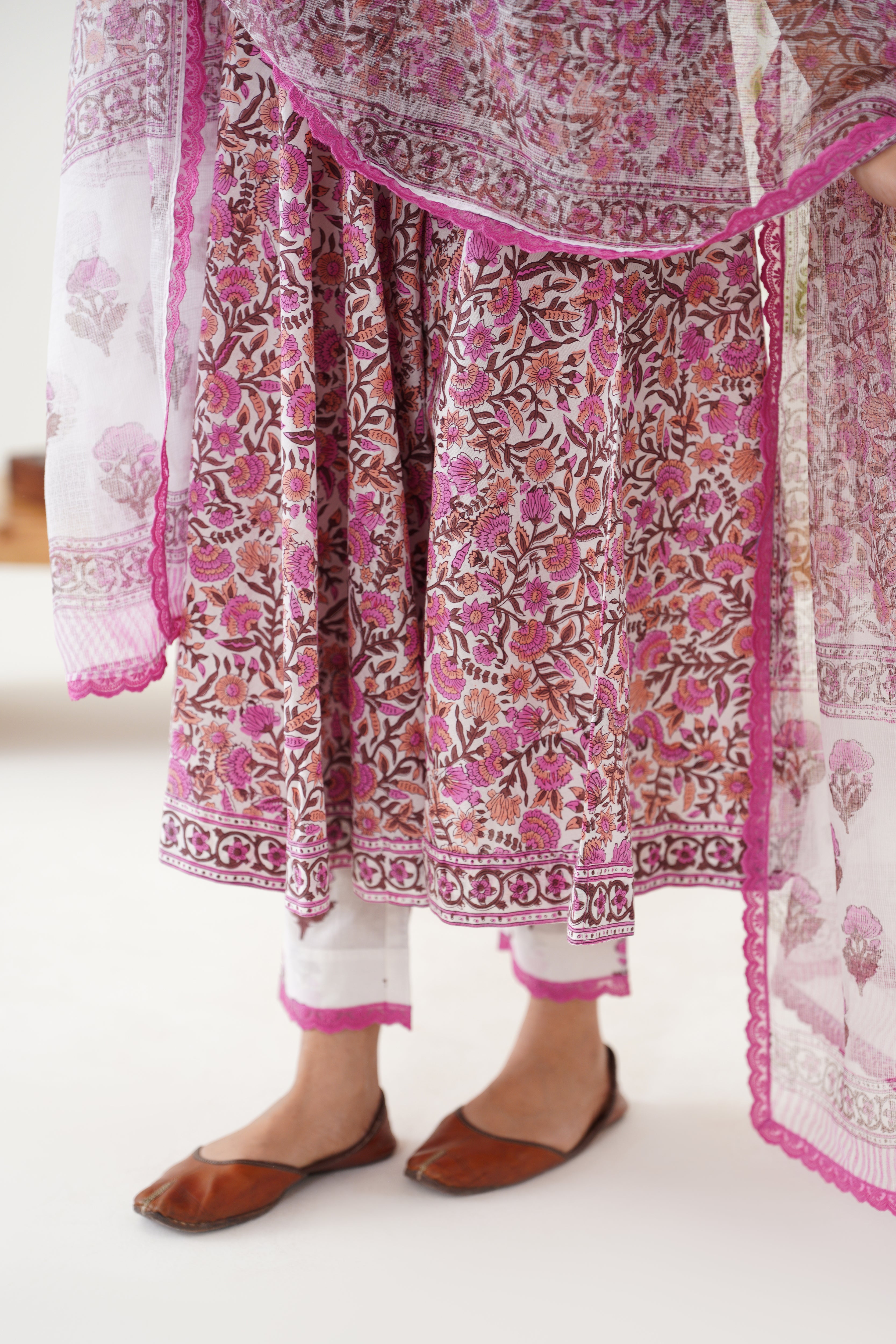 Pink Penelope Anarkali Set of 3