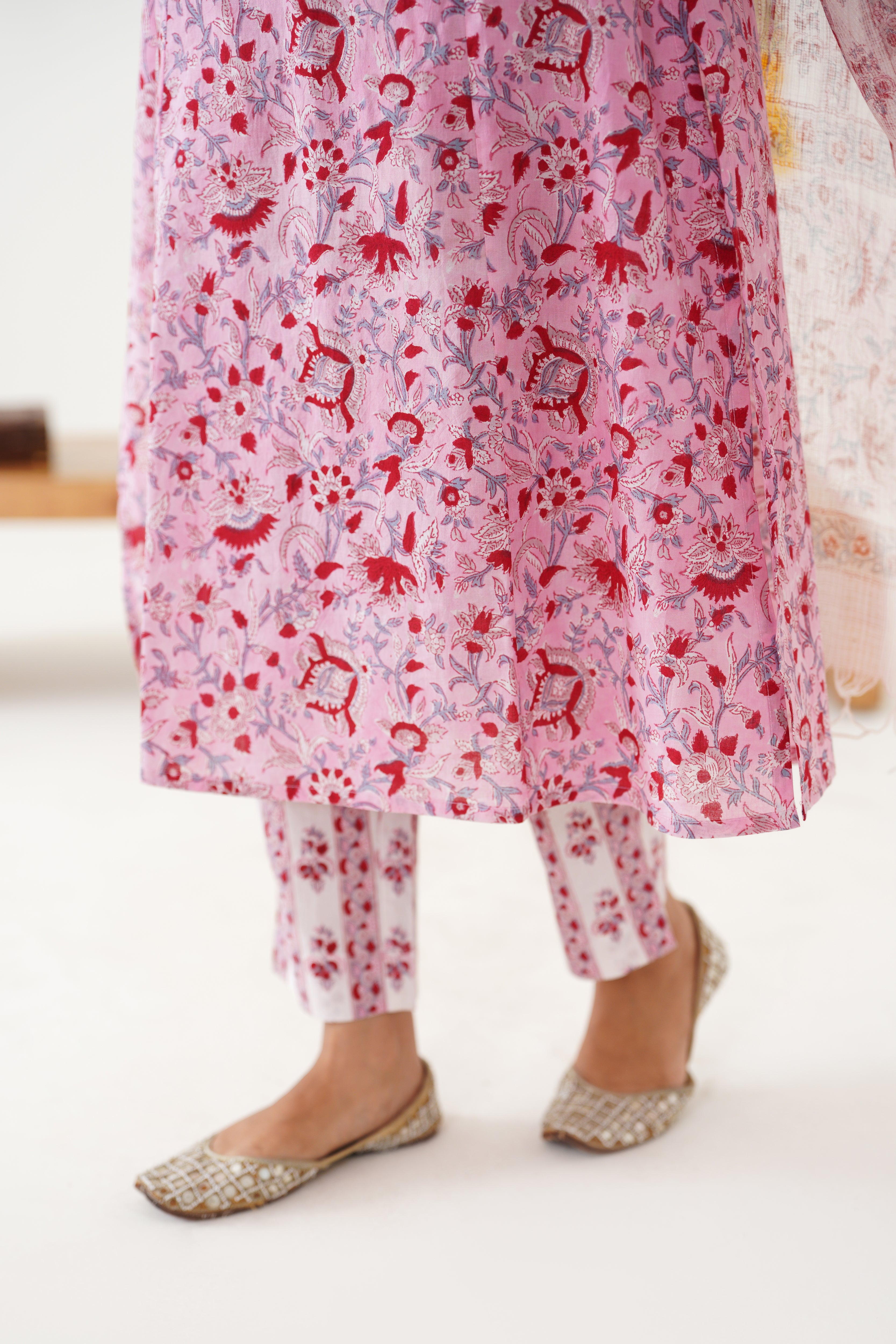 Pink Fiona Embroidered Kurta Set of 3