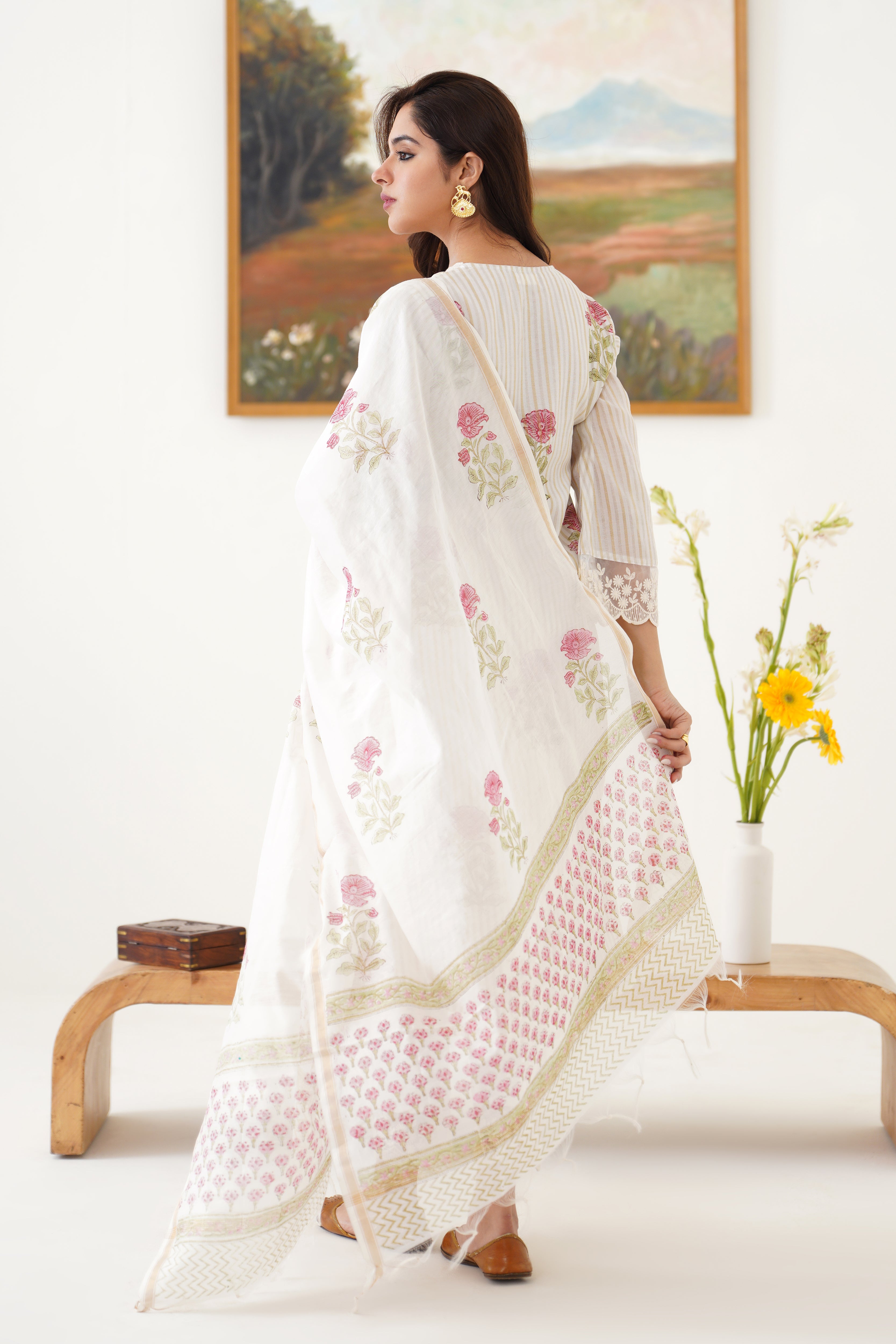 Pink Ophelia Chanderi Kurta Set of 3