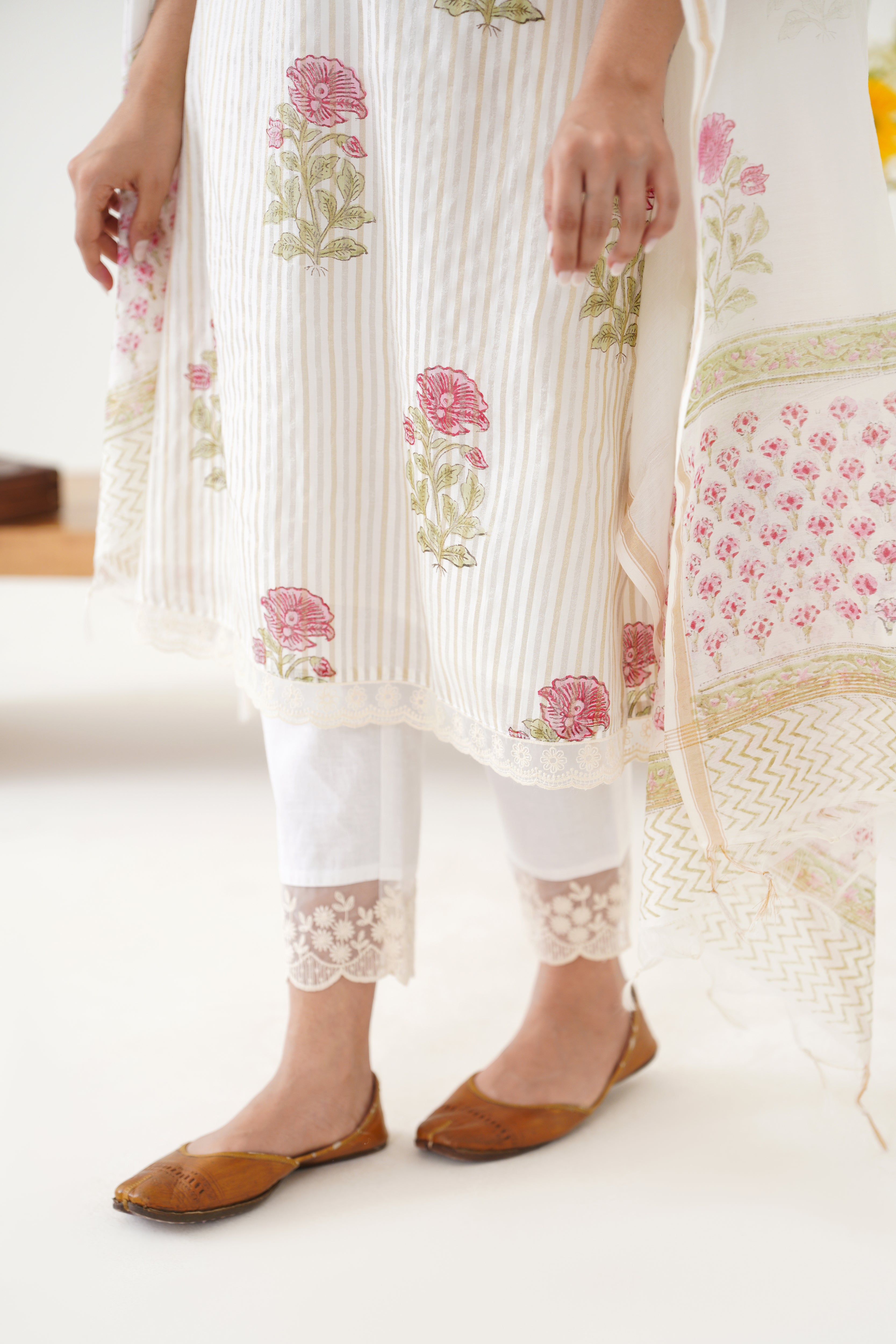 Pink Ophelia Chanderi Kurta Set of 3