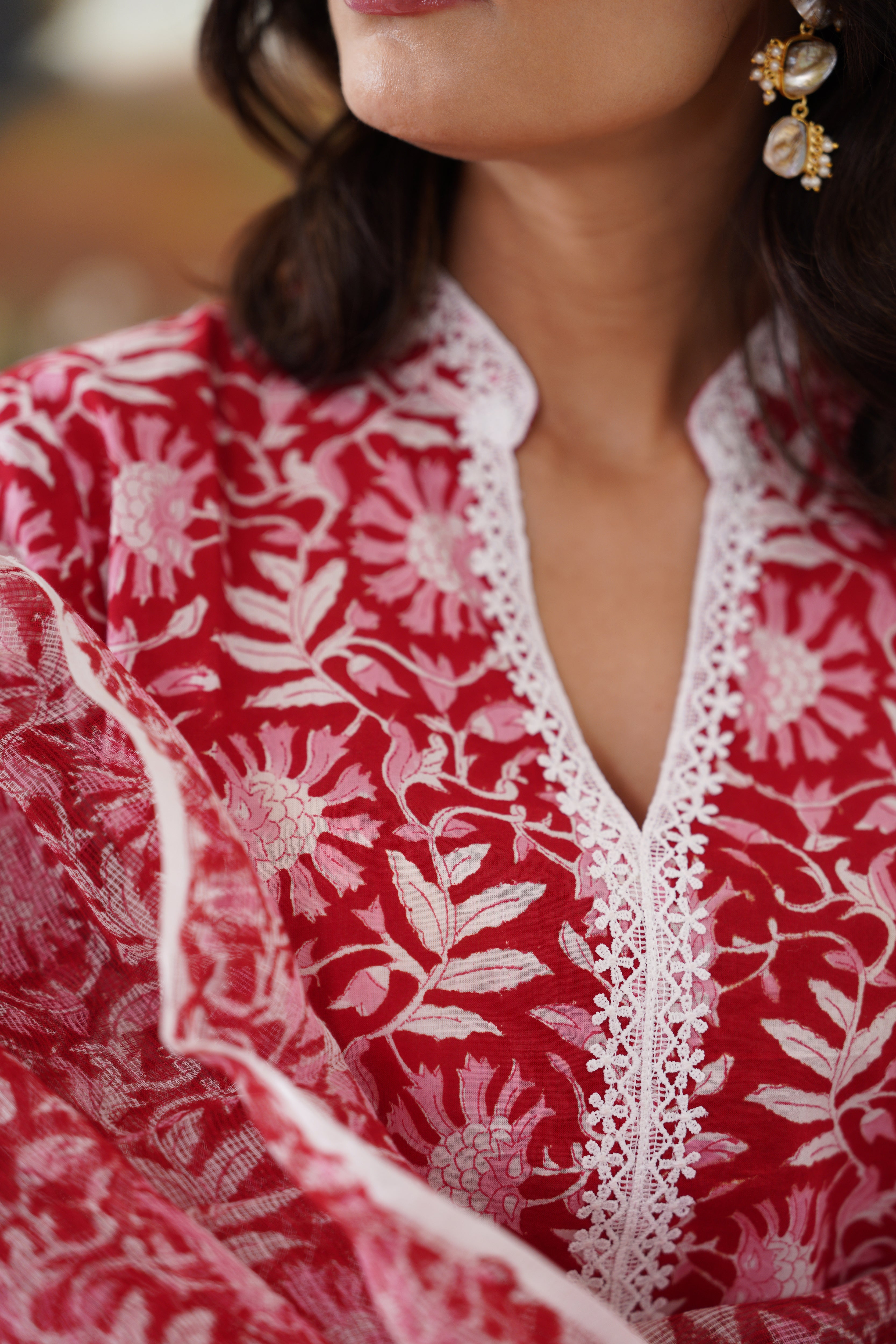 Red Rosemary Kurta Set of 3