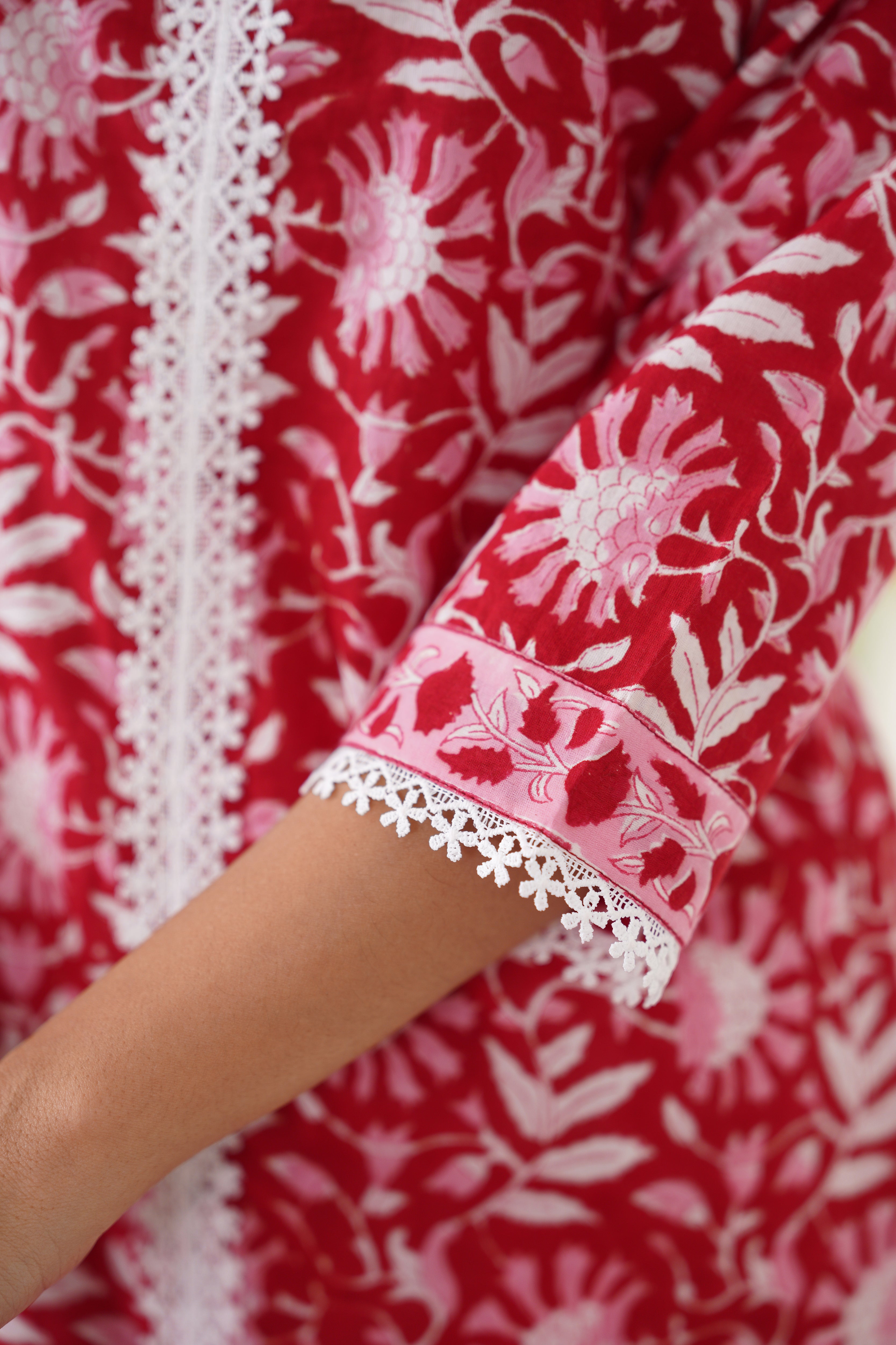 Red Rosemary Kurta Set of 3