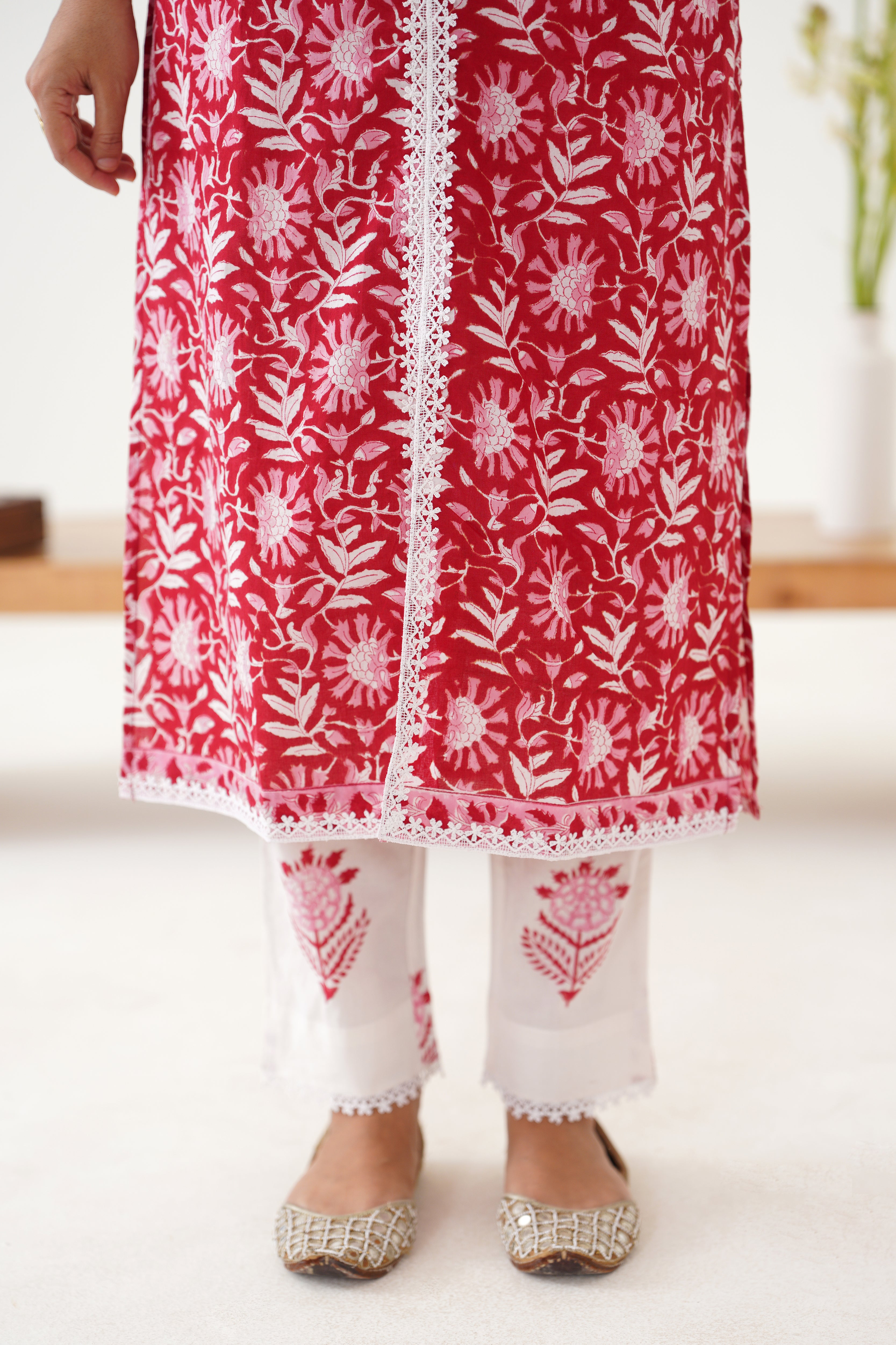 Red Rosemary Kurta Set of 3