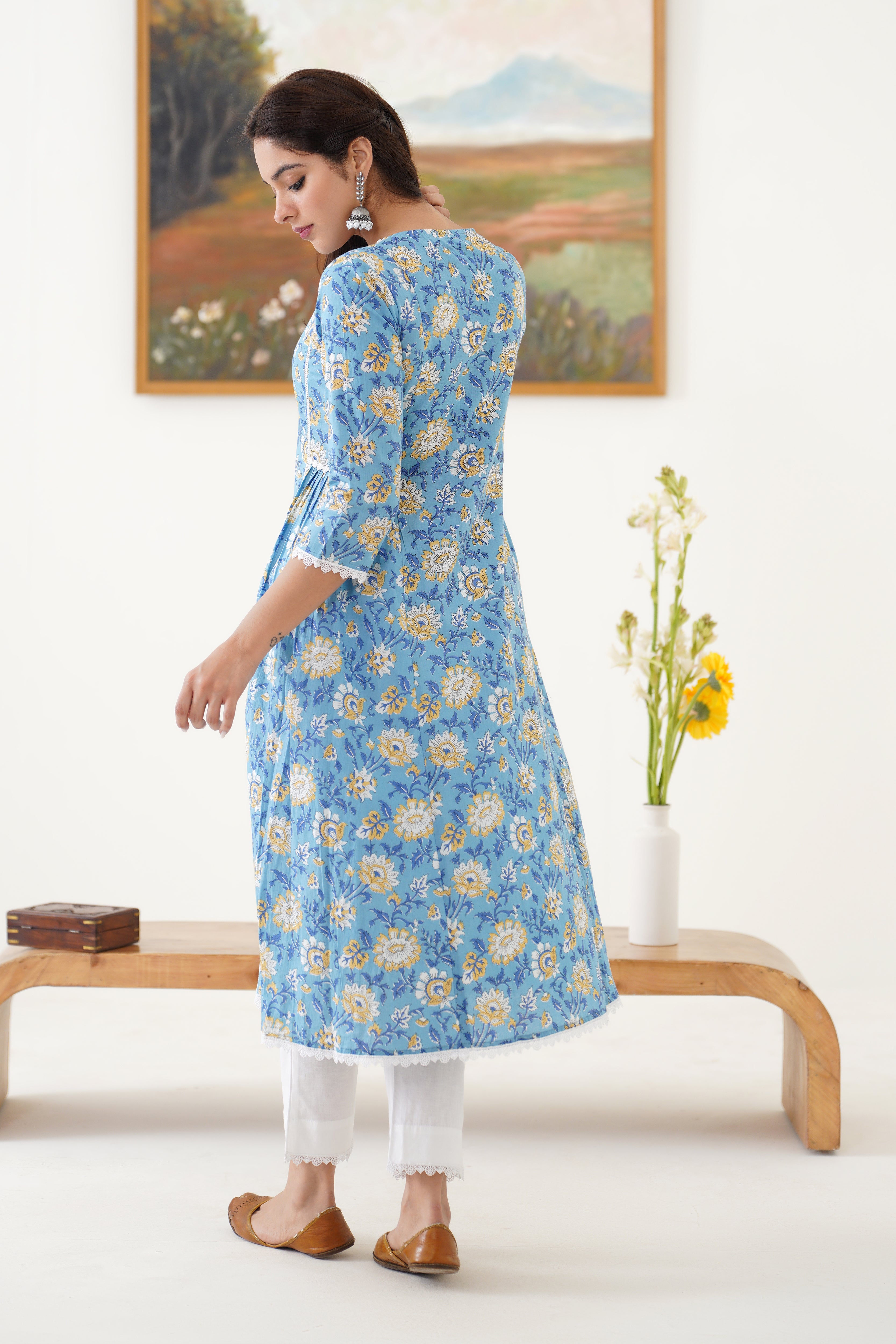 Blue Kyra Kurta Set of 2