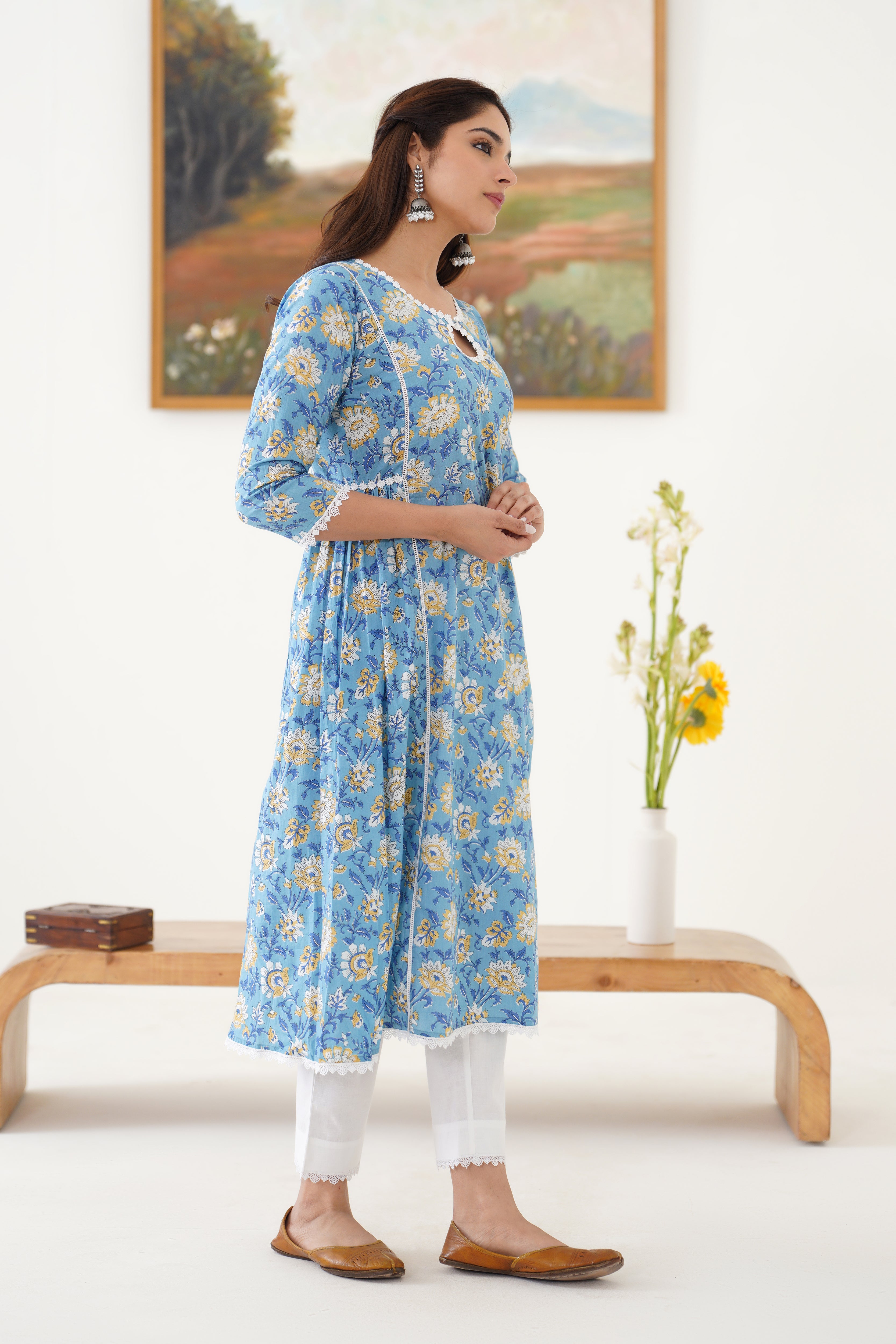 Blue Kyra Kurta Set of 2
