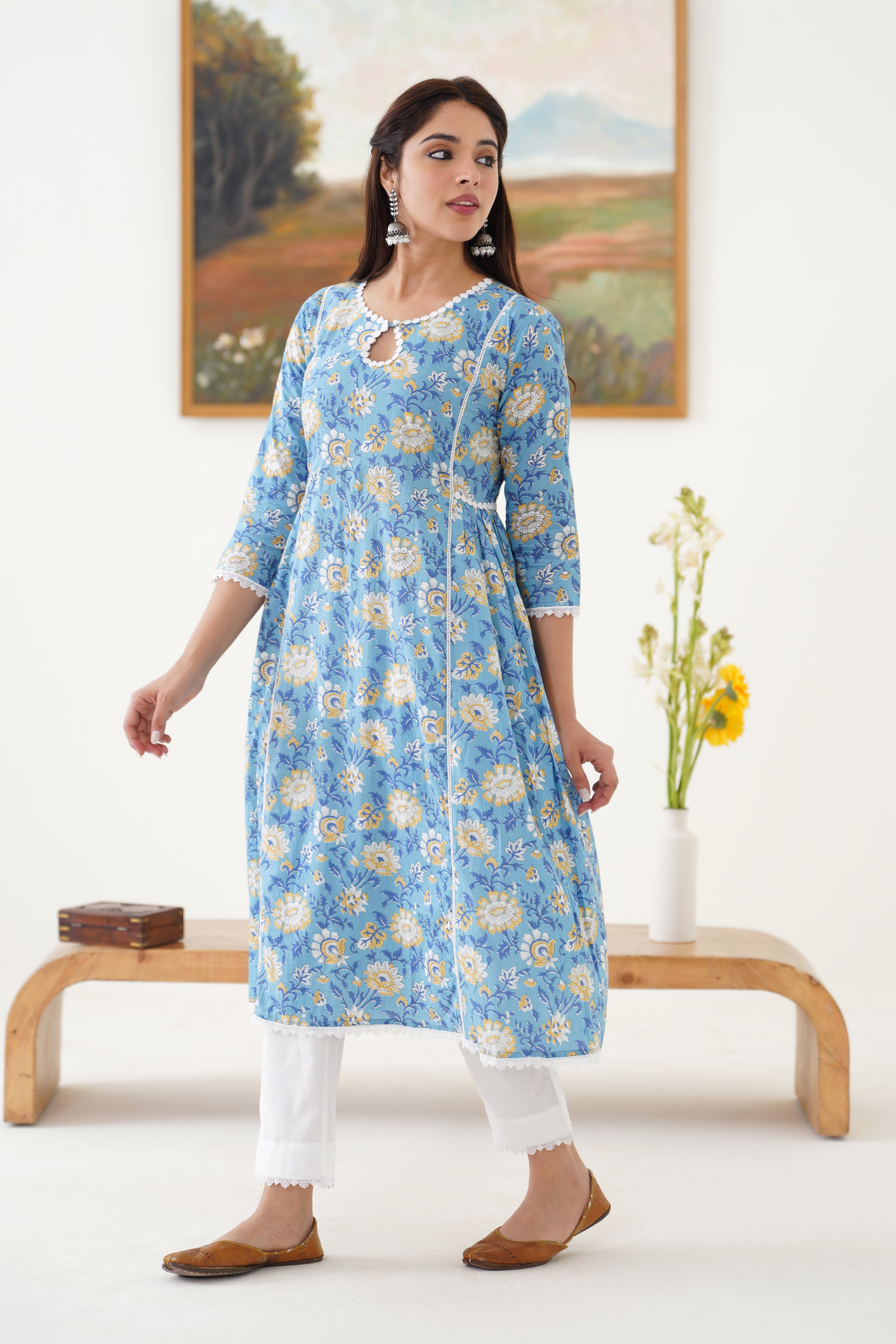 Blue Kyra Kurta Set of 2
