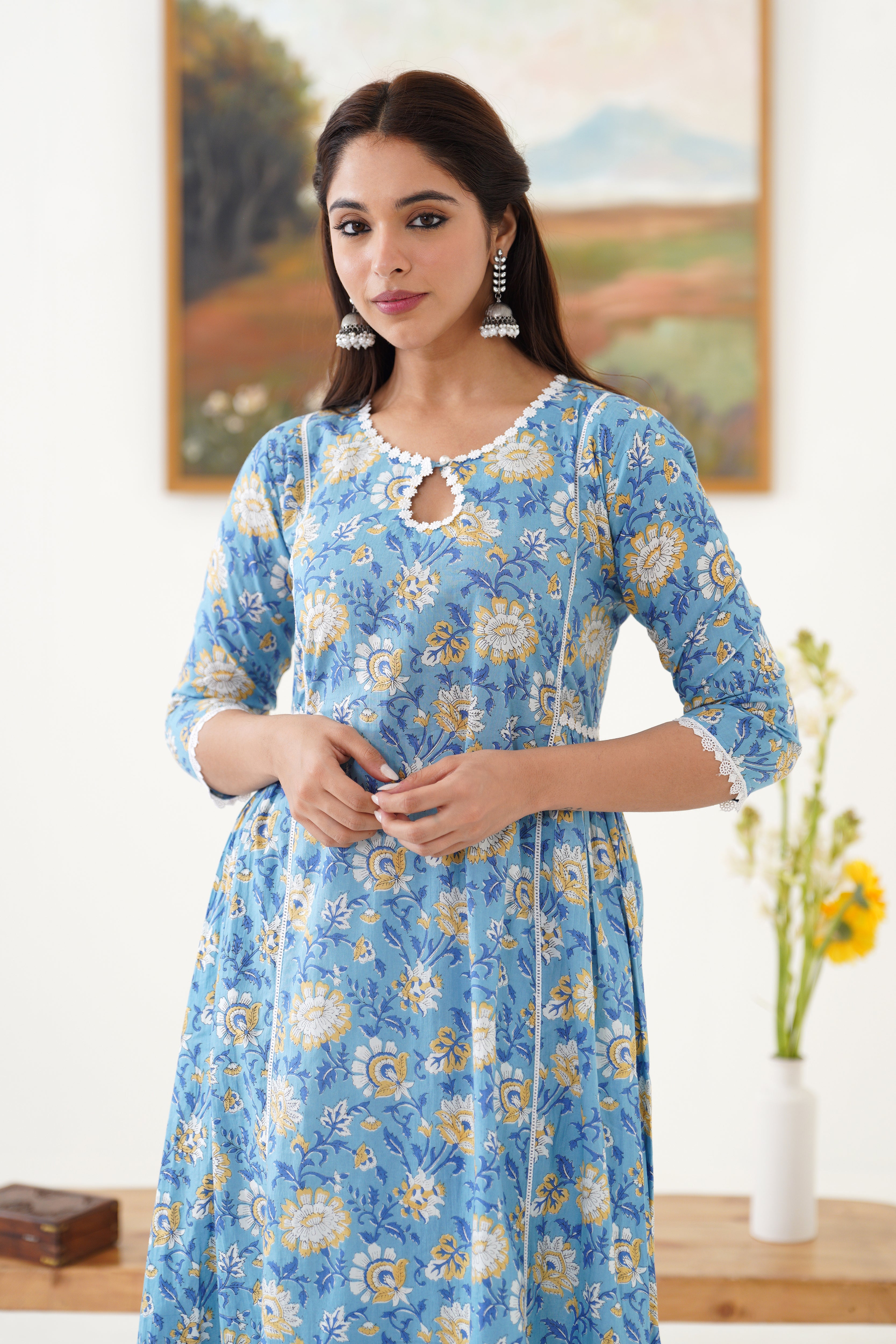 Blue Kyra Kurta Set of 2