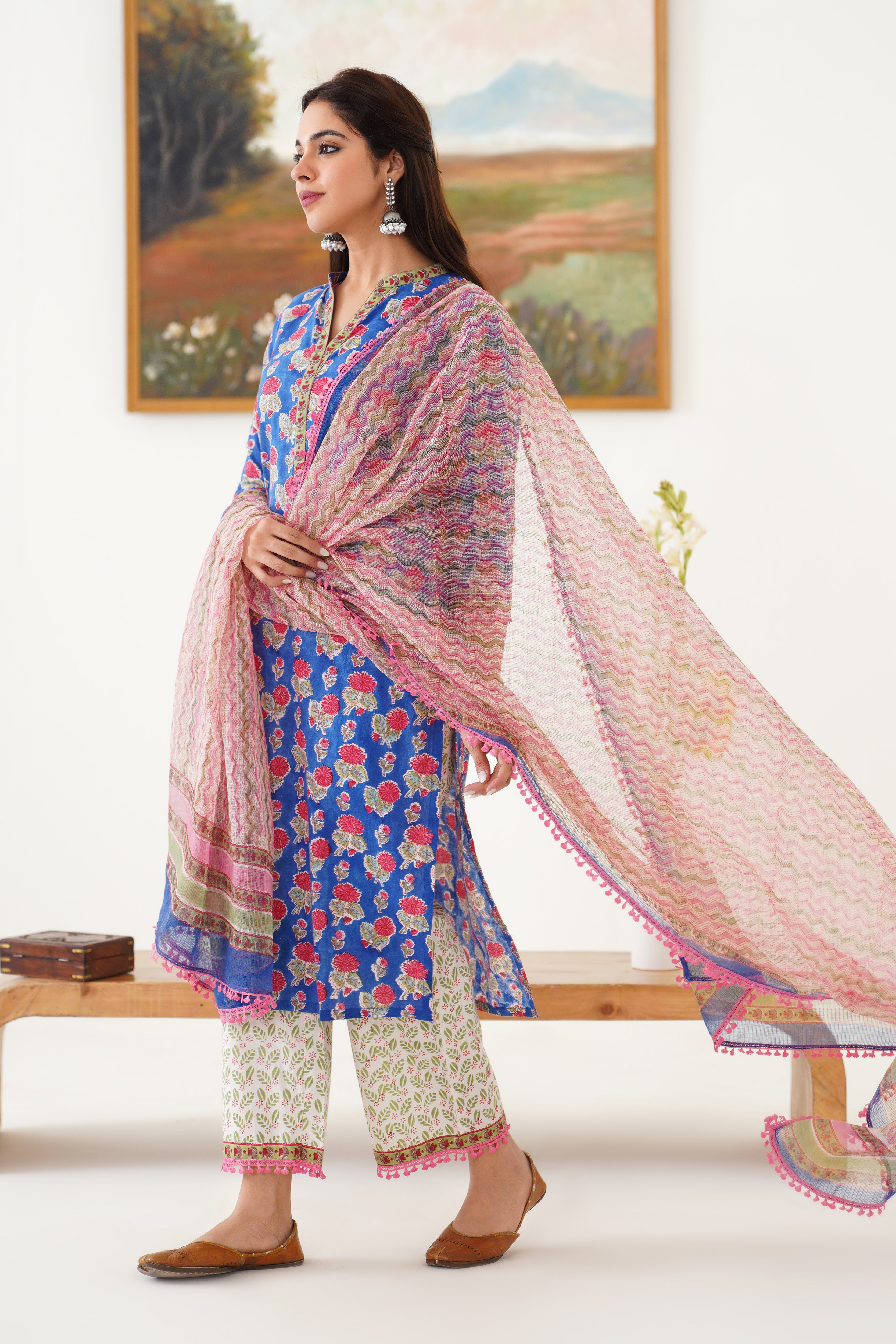 Blue Harper Kurta Set of 3