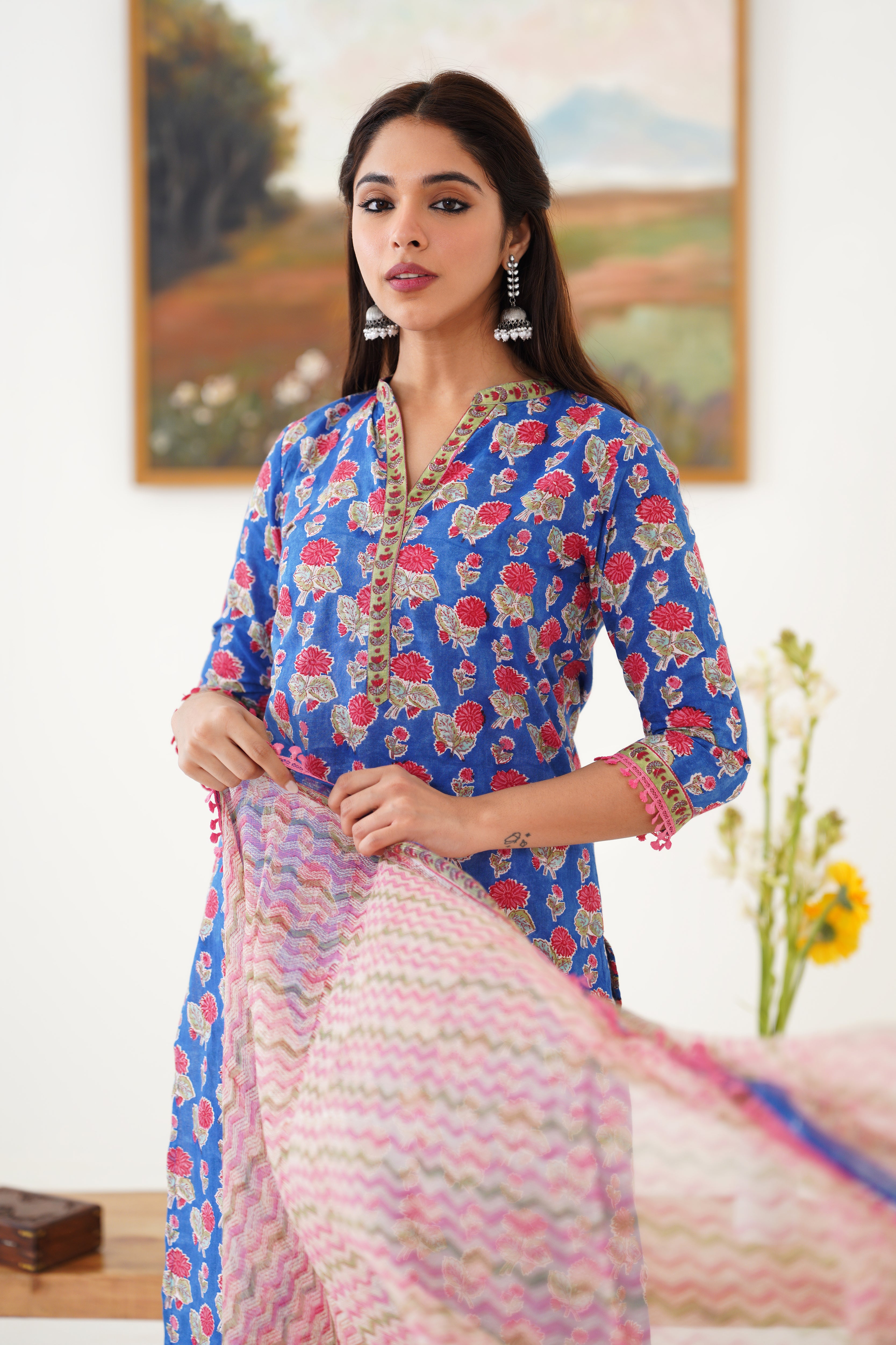 Blue Harper Kurta Set of 3