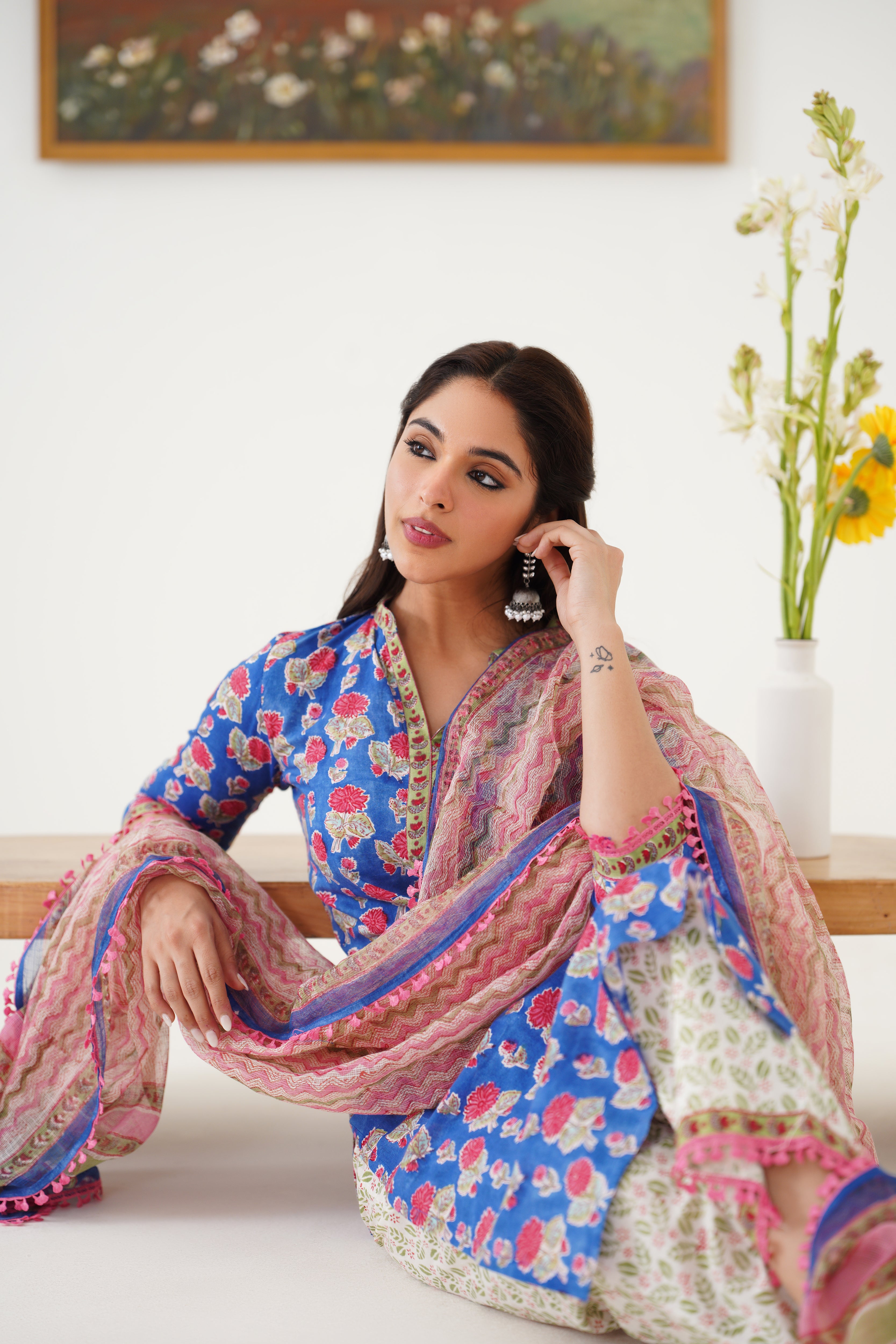 Blue Harper Kurta Set of 3
