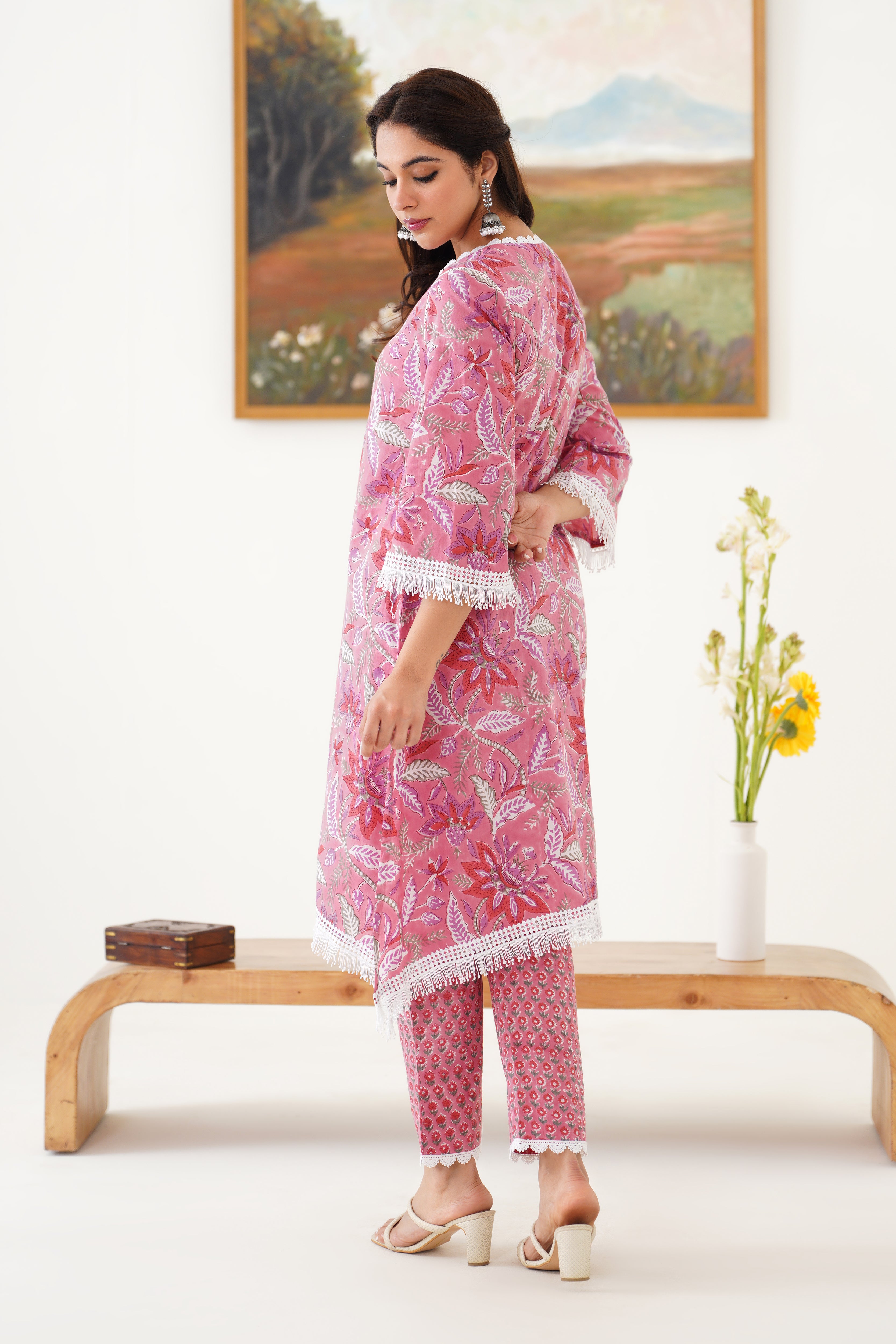 Pink Paulina Kurta Set of 3