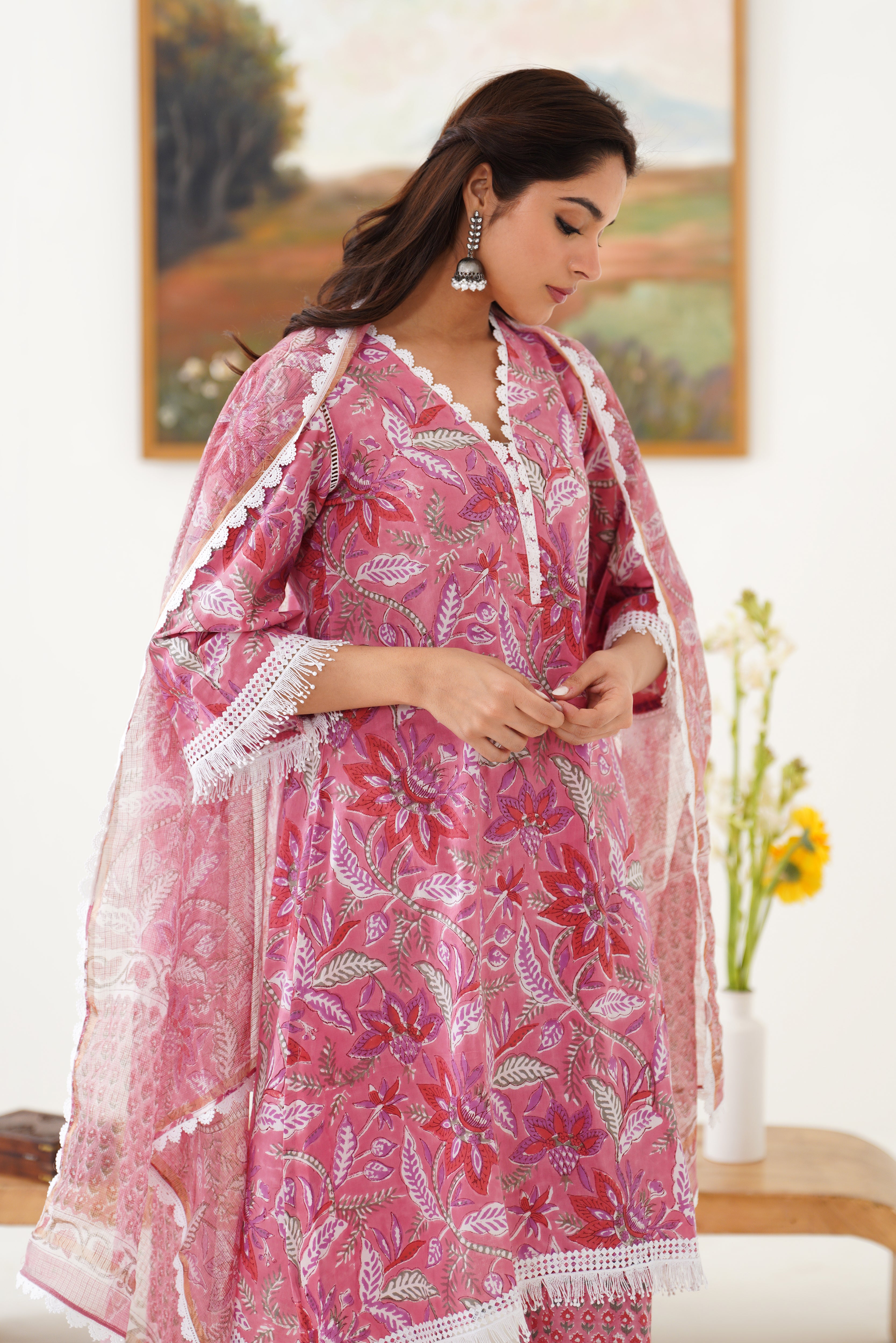 Pink Paulina Kurta Set of 3