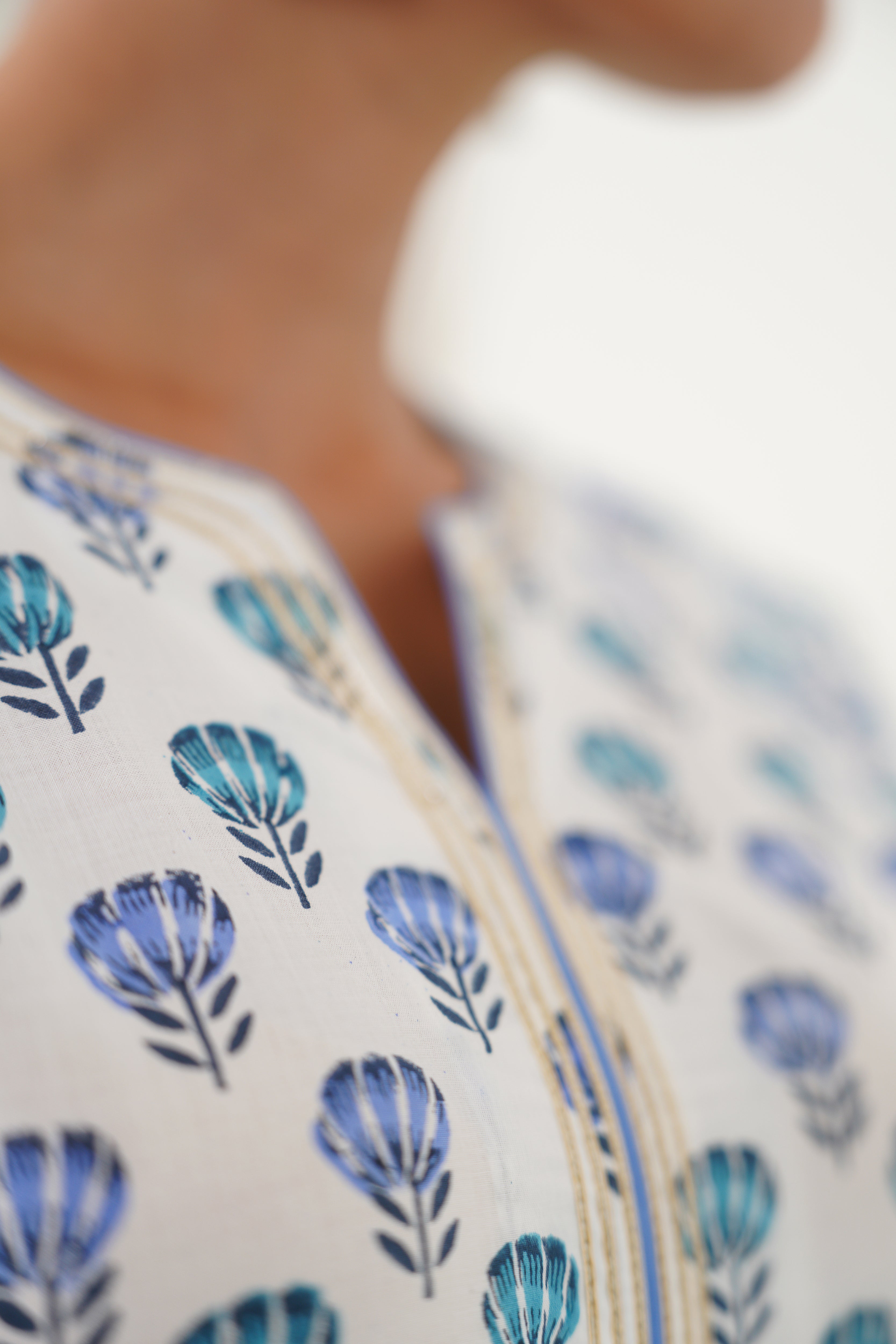 Blue Azalea Floral Kurta Set of 3