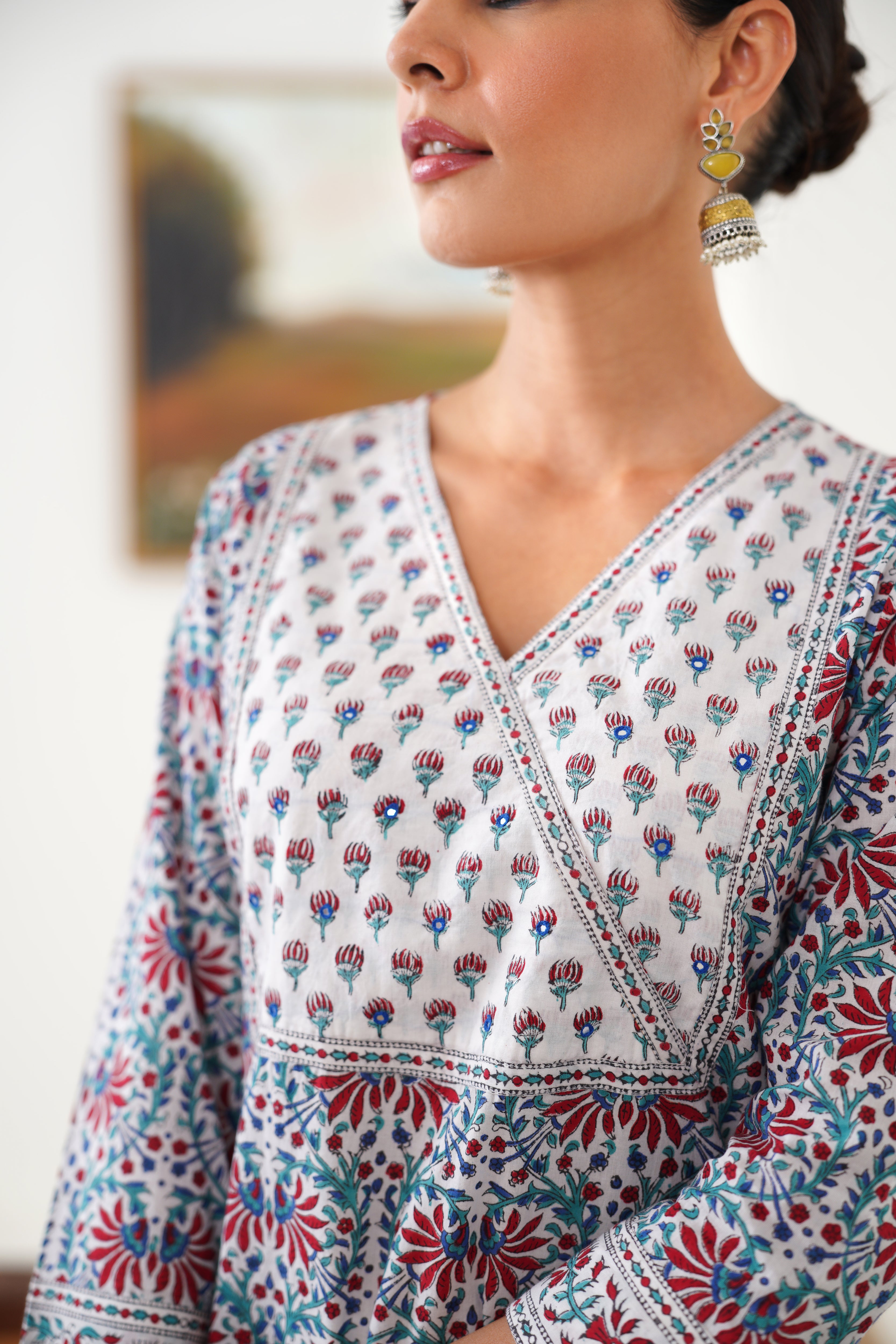 White Beverly Embroidered Kurta Set of 3