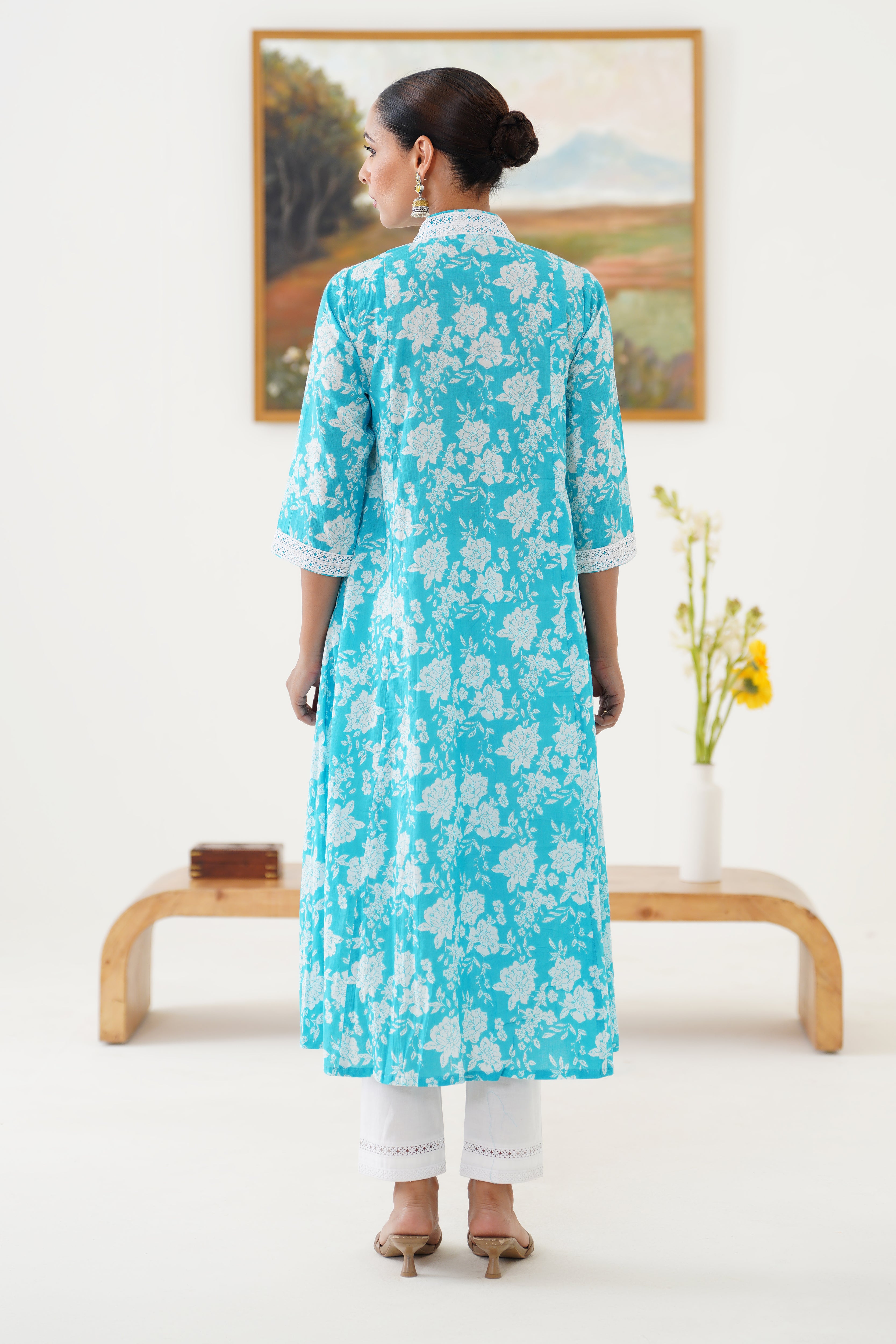 Tiffany Blue Kurta Set of 2