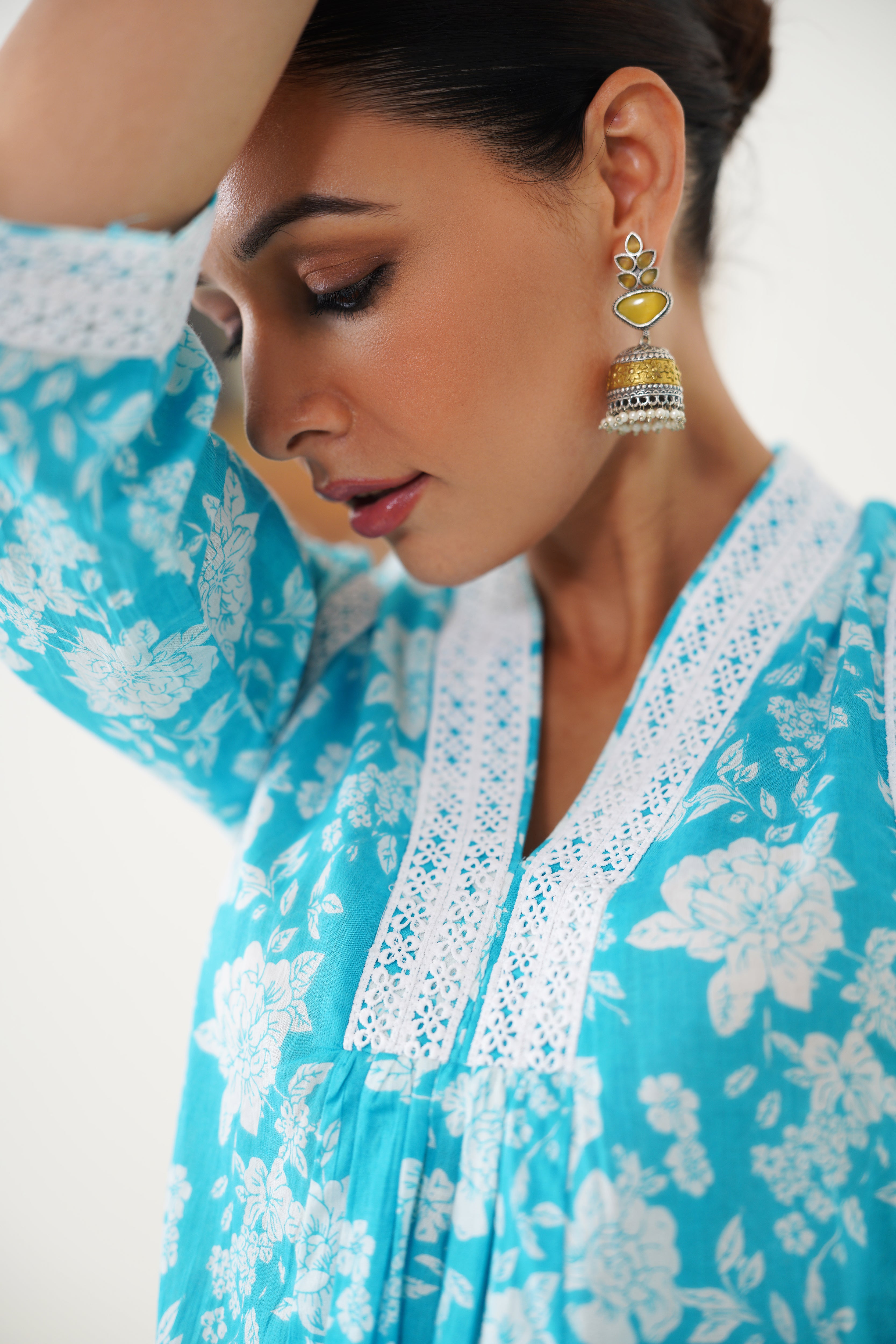 Tiffany Blue Kurta Set of 2