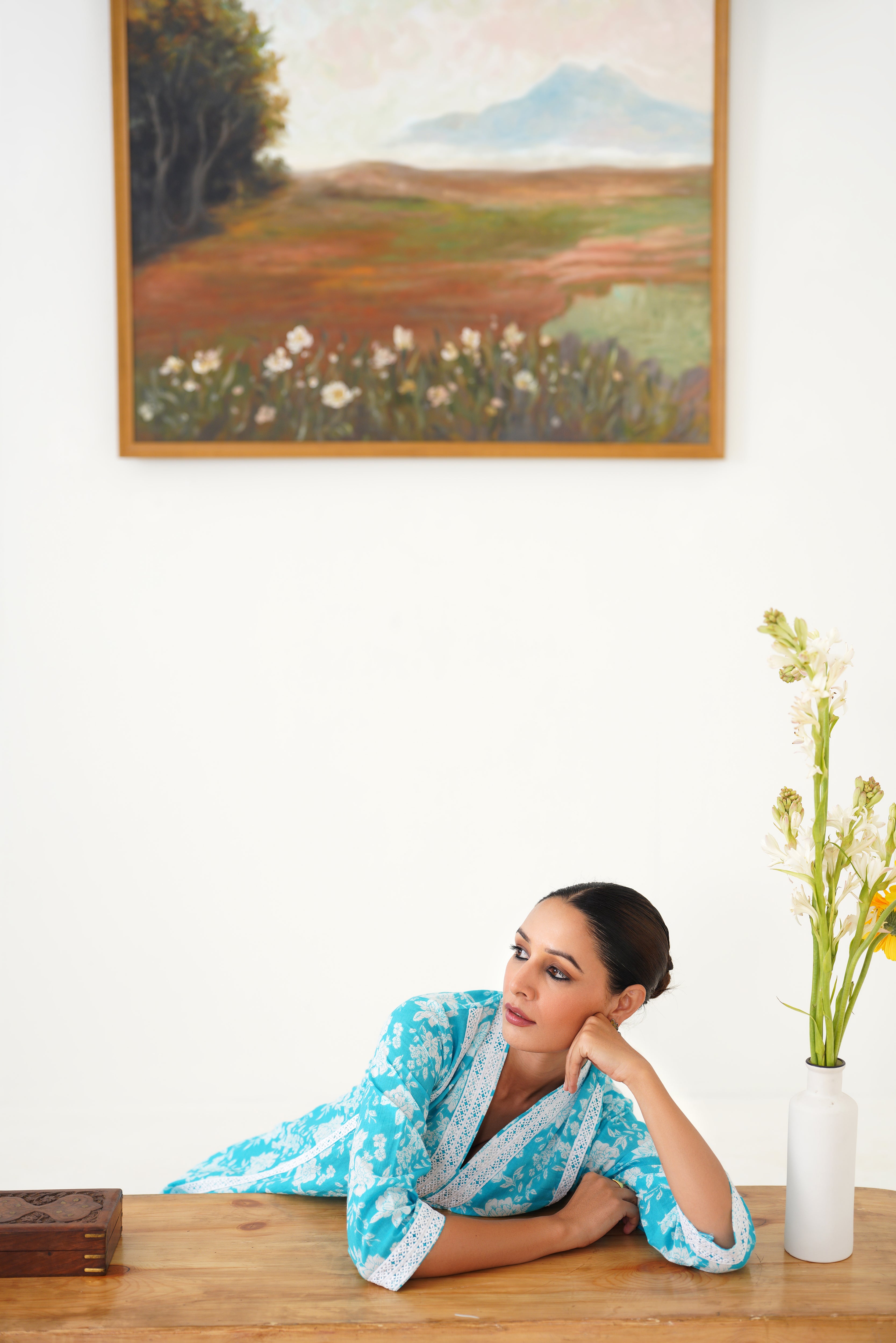 Tiffany Blue Kurta Set of 2