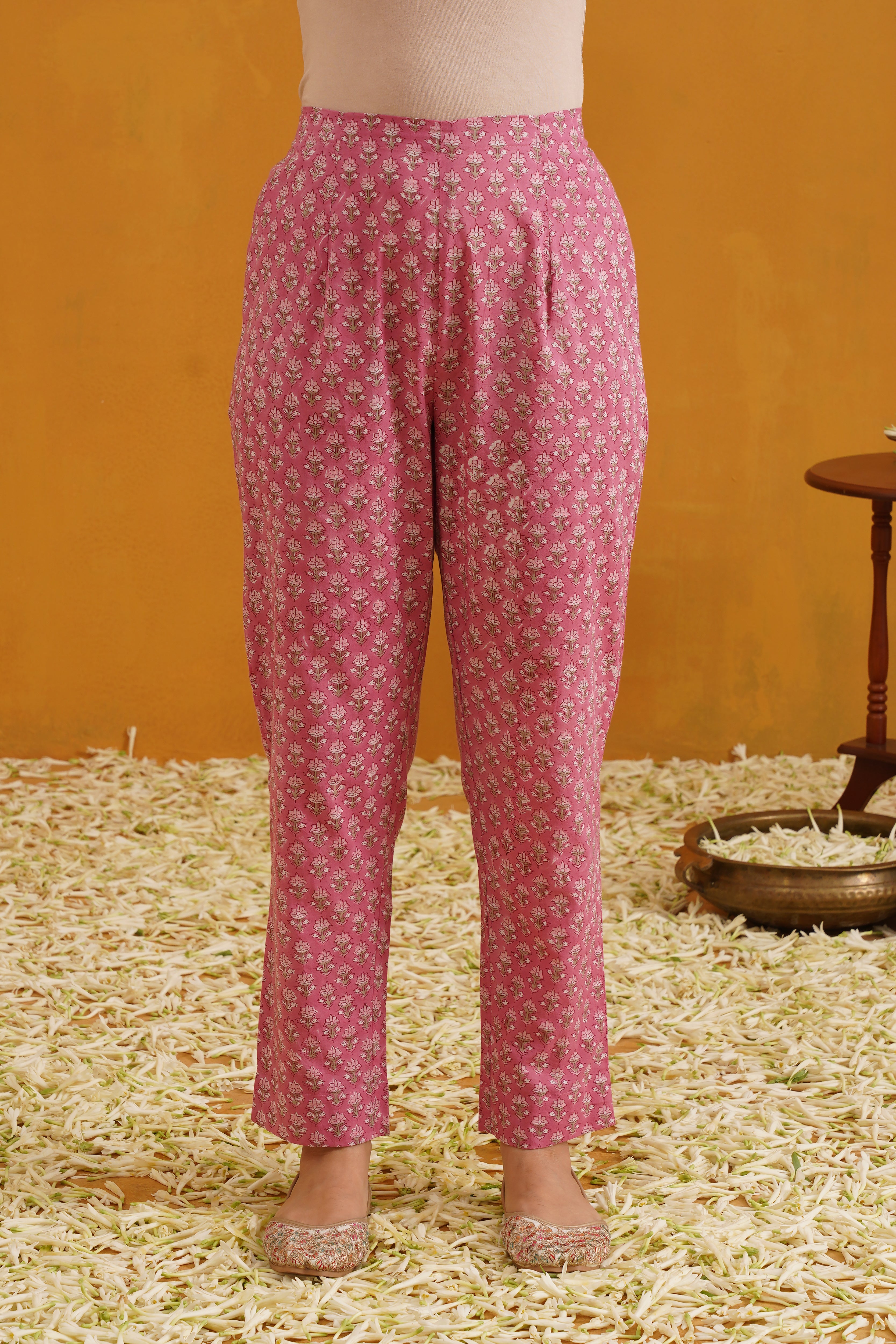 Pink Paloma Embroidered Chanderi Kurta Set of 3