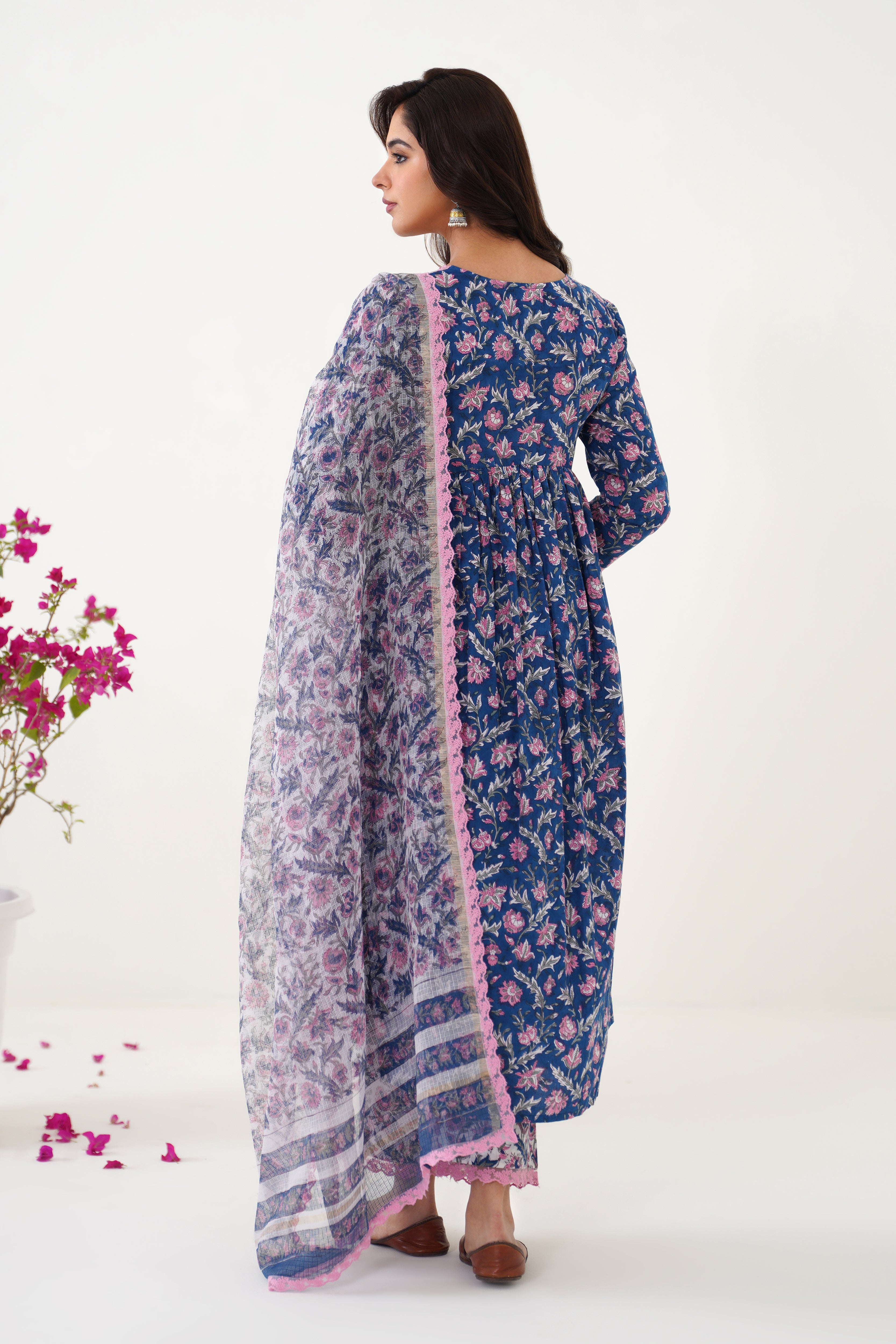 Blue Amyra Embroidered Kurta Set of 3