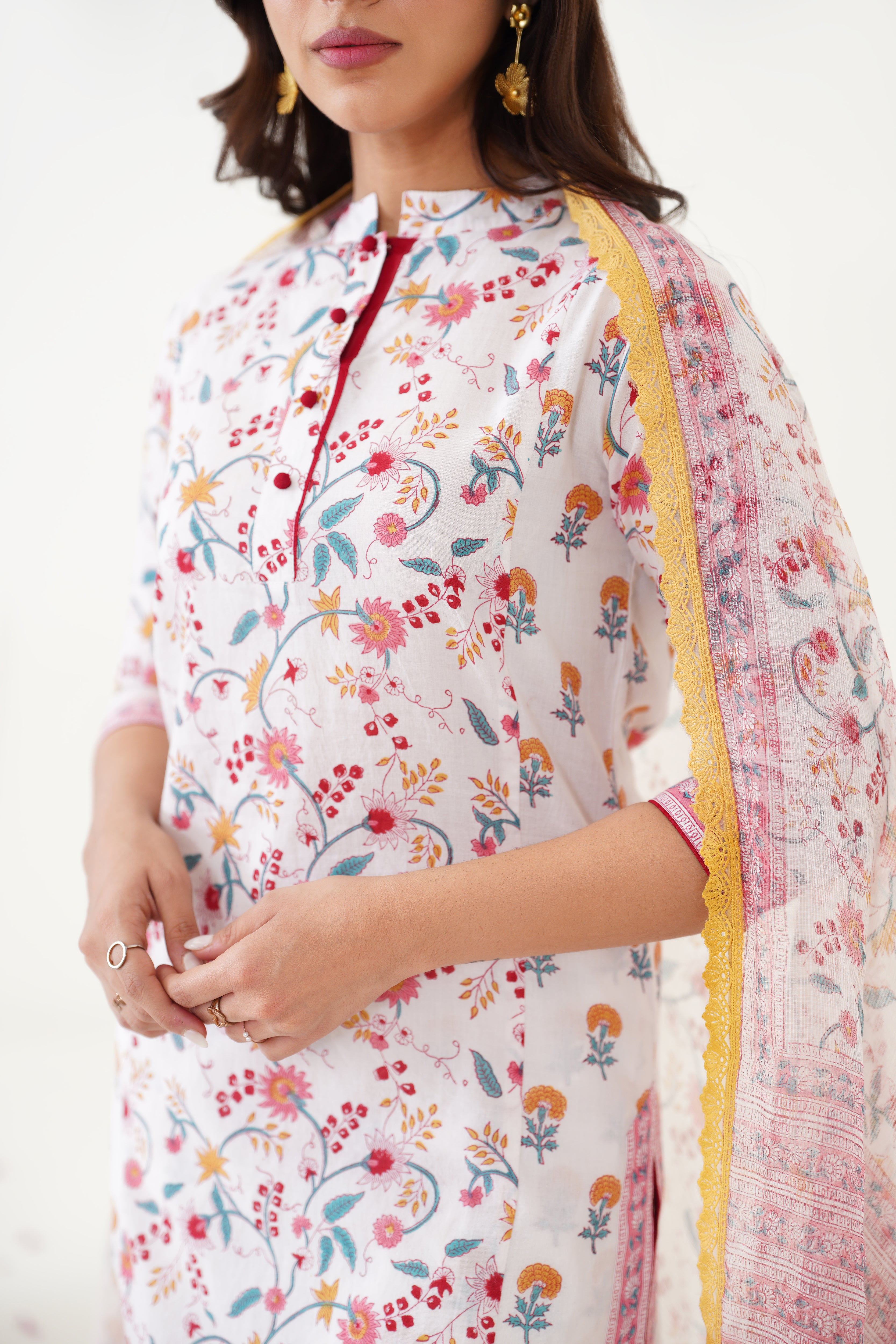 Yellow Mia Floral Kurta Set of 3