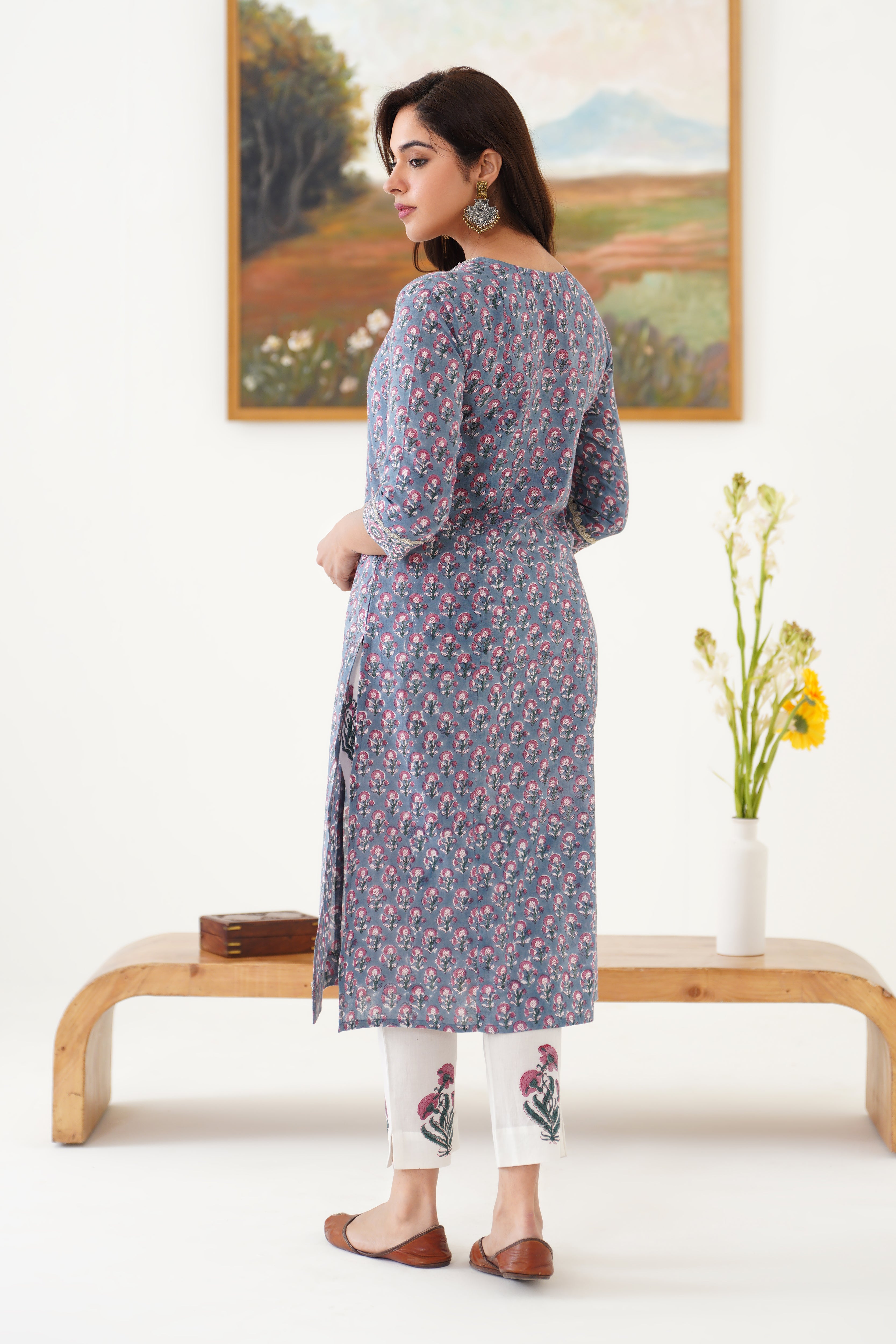 Grey Gloria Kurta Set of 3