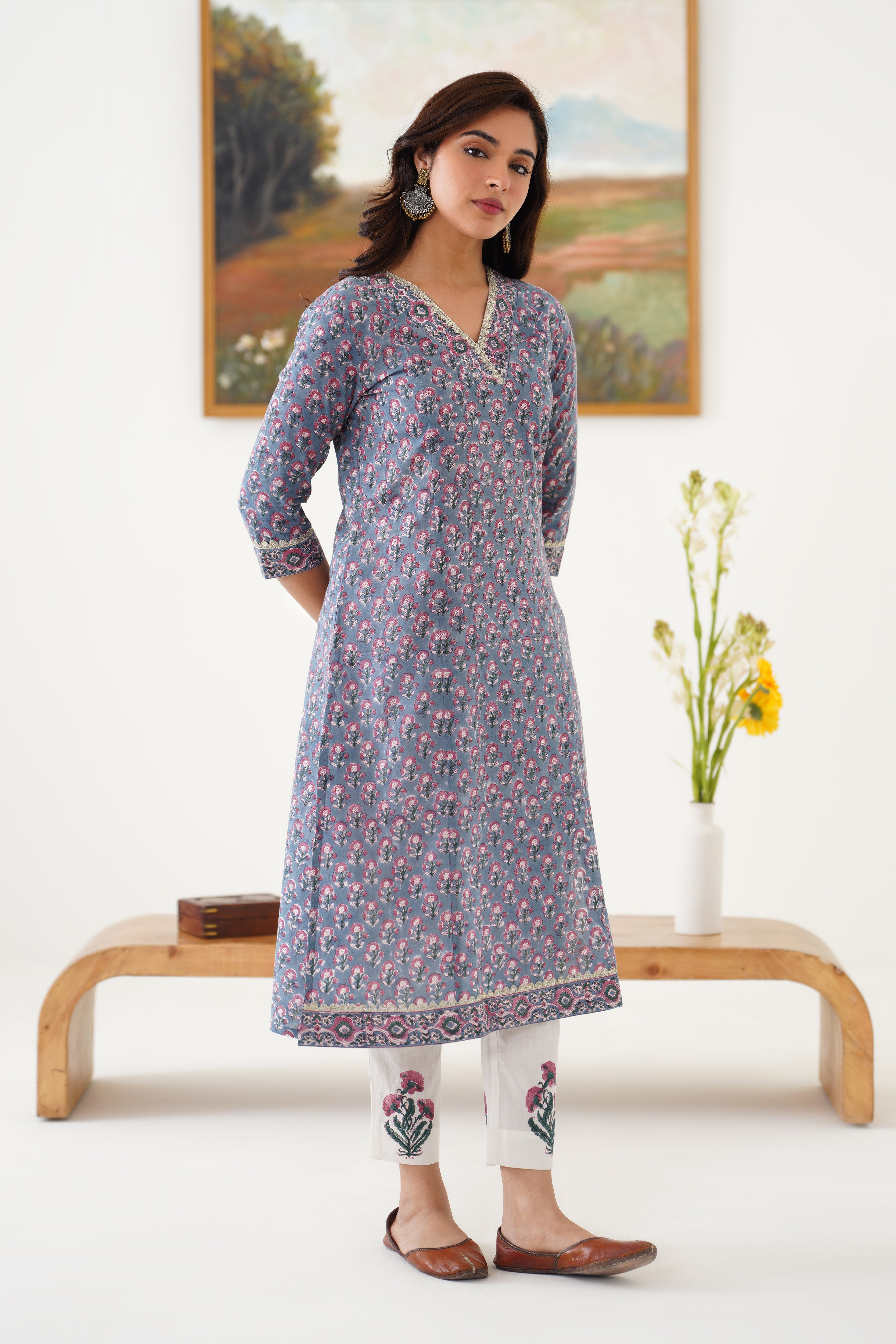 Grey Gloria Kurta Set of 3