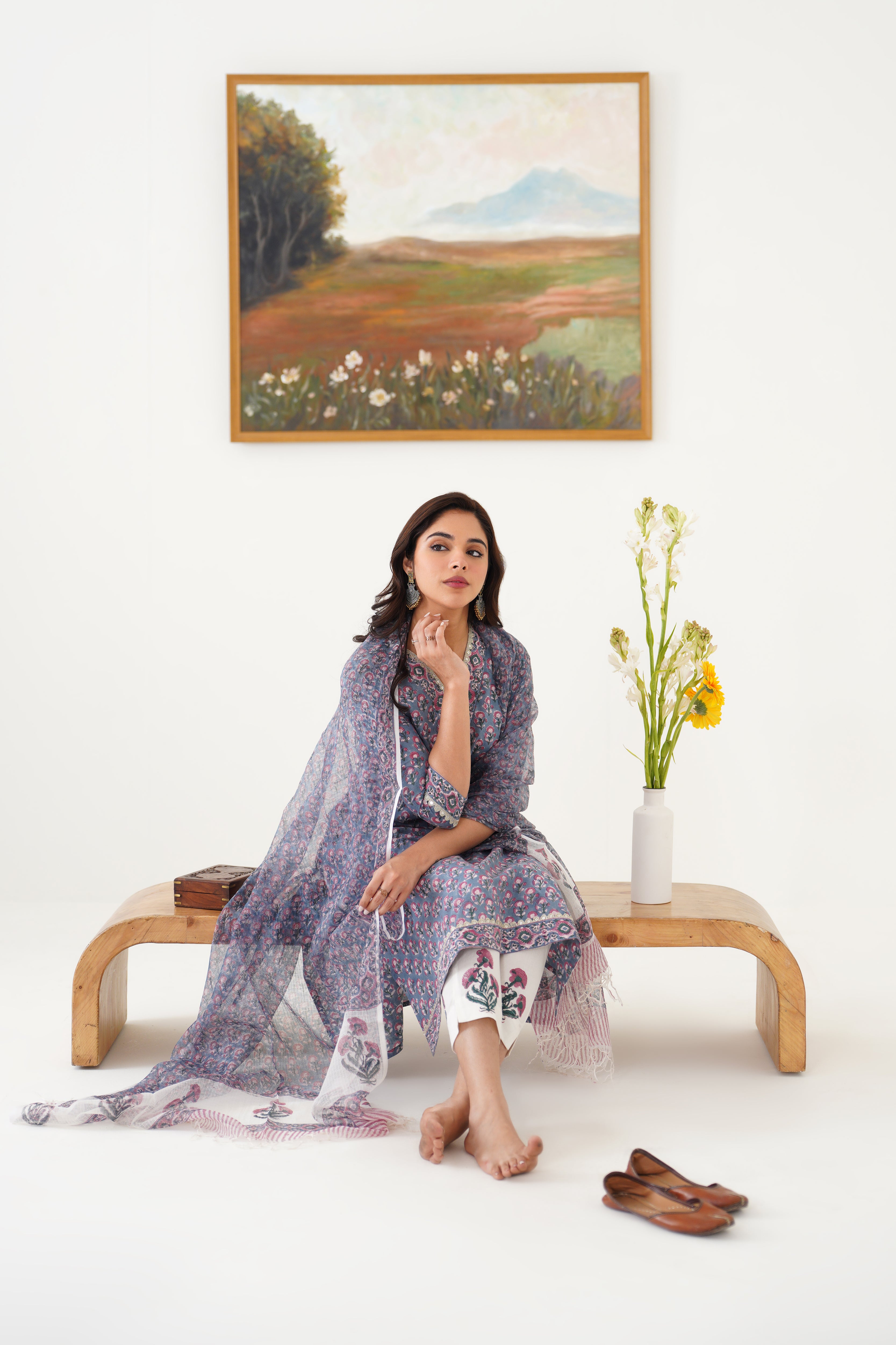 Grey Gloria Kurta Set of 3