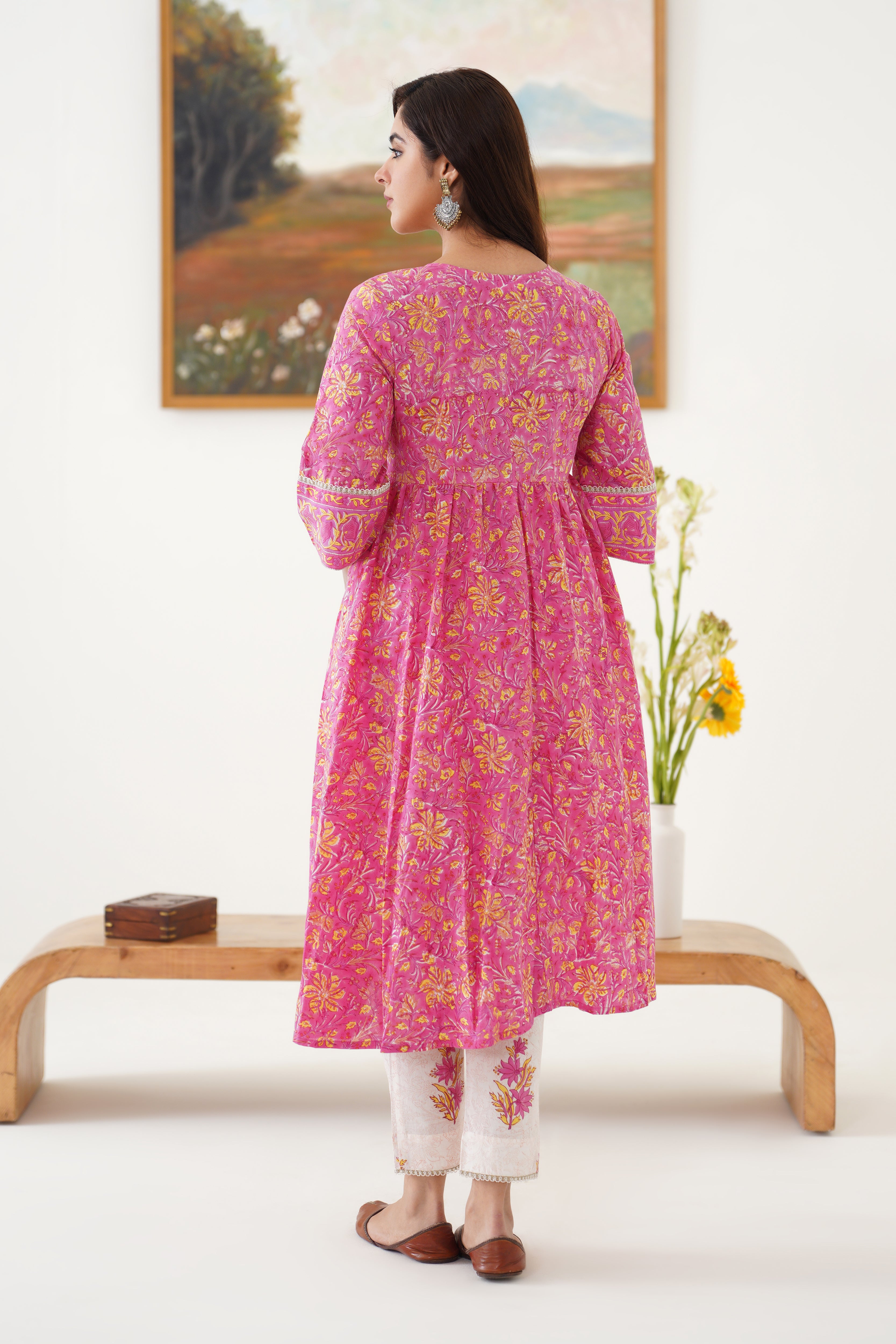 Pink Florence Anarkali Set of 3