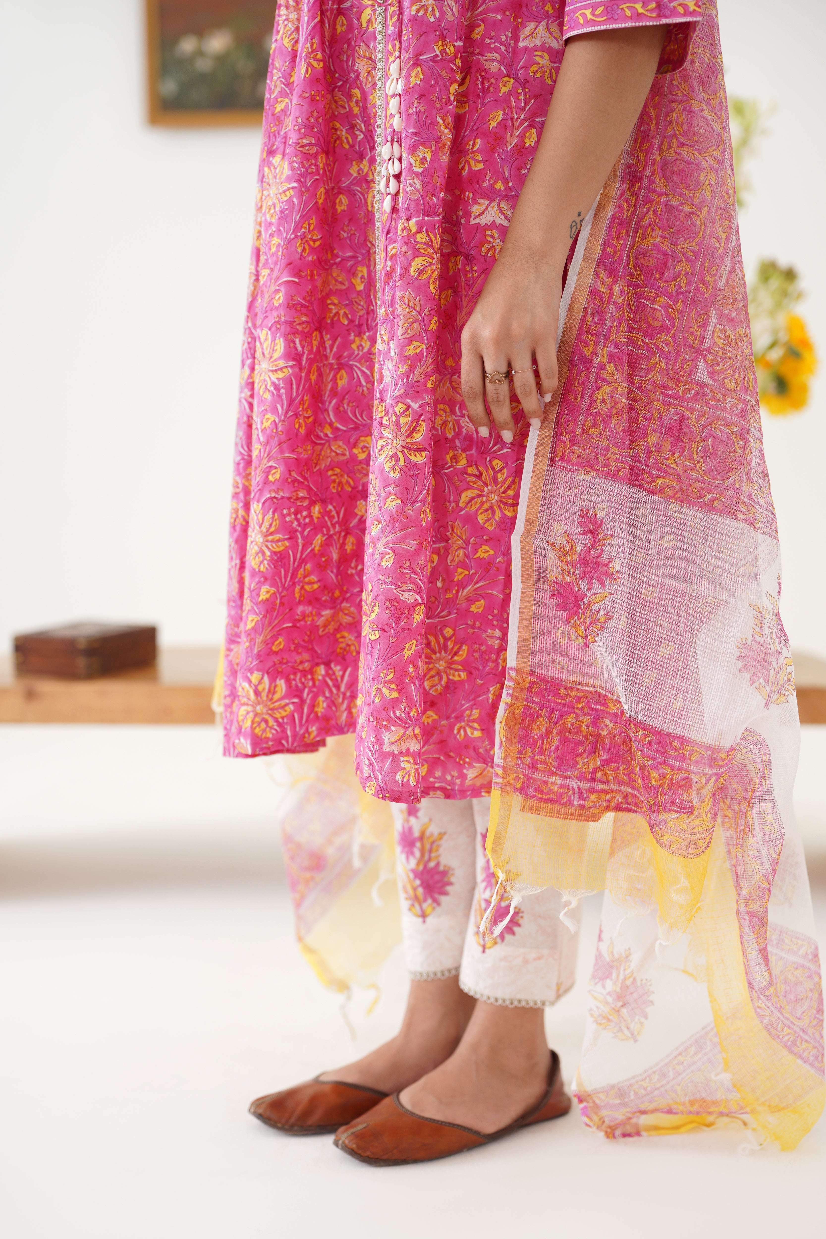 Pink Florence Anarkali Set of 3