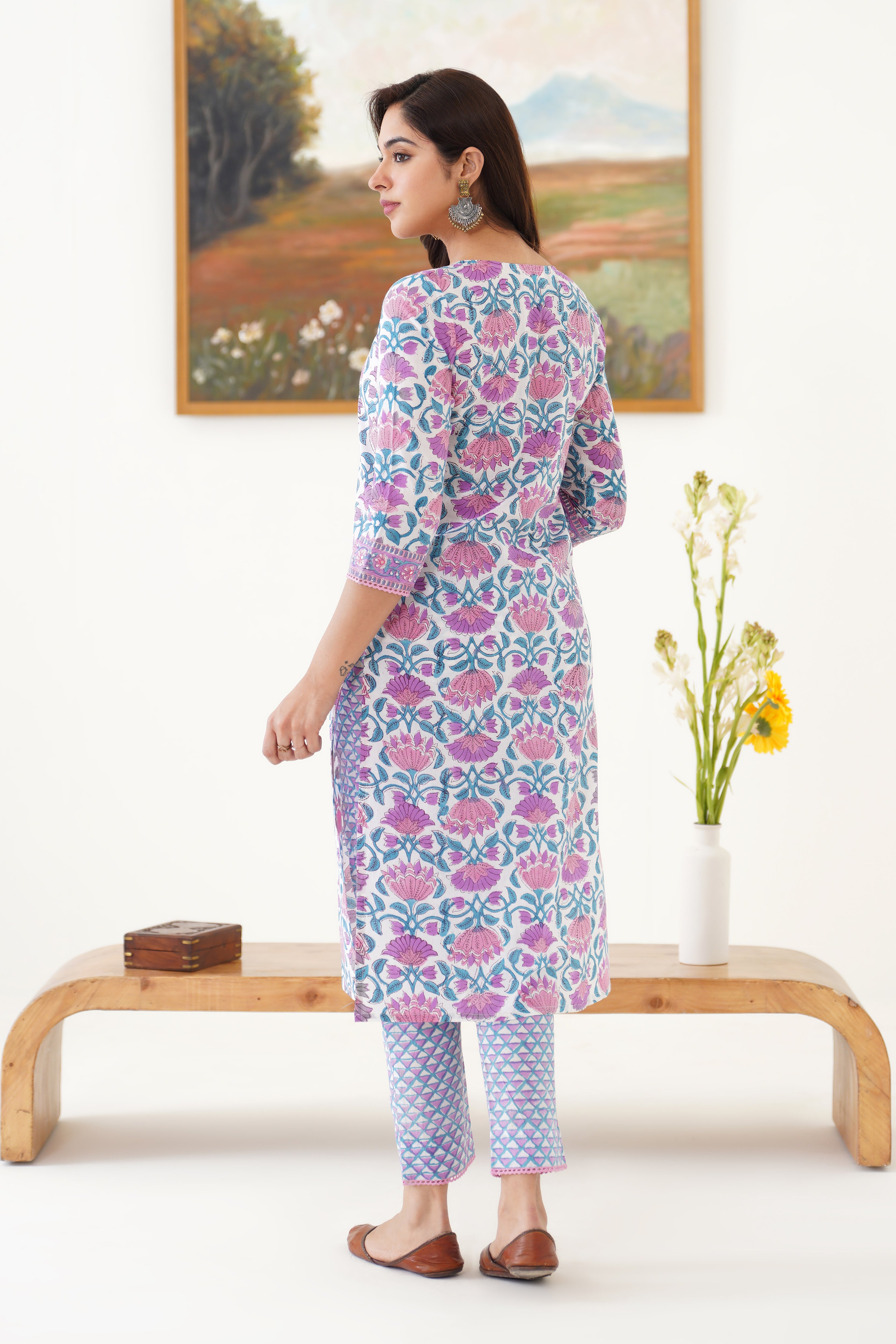 Purple Aurelia Embroidered Kurta Set of 3