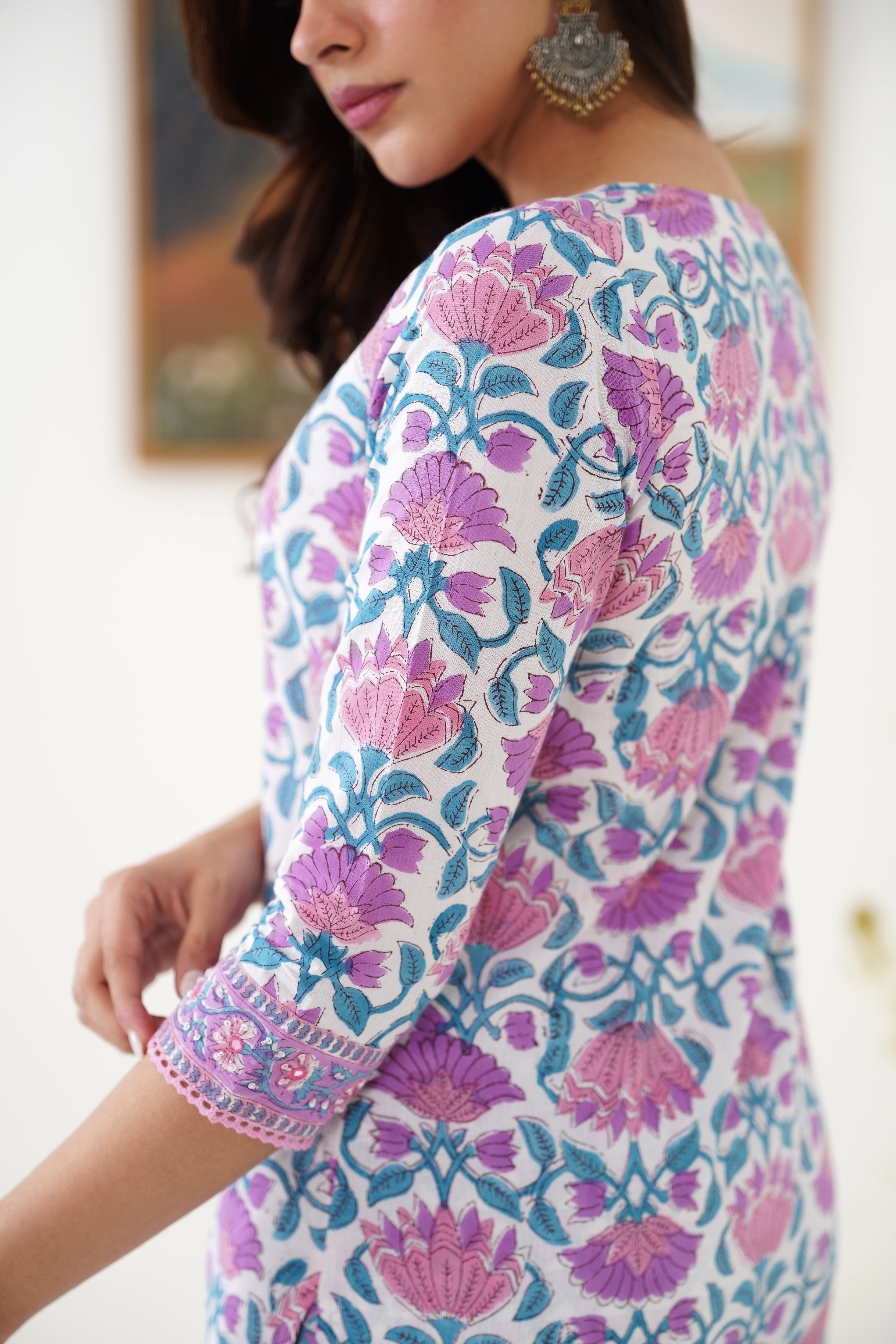Purple Aurelia Embroidered Kurta Set of 3