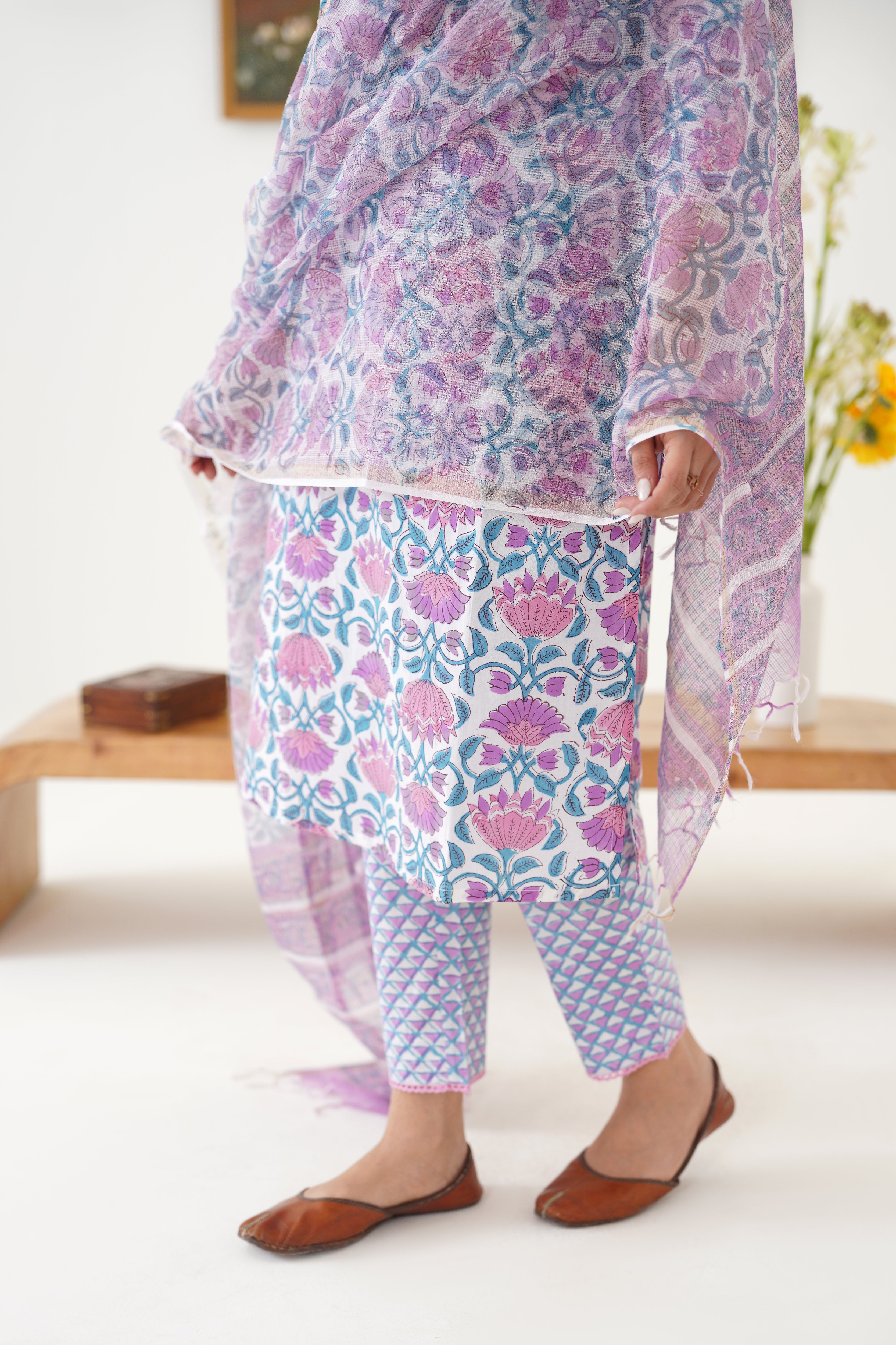 Purple Aurelia Embroidered Kurta Set of 3