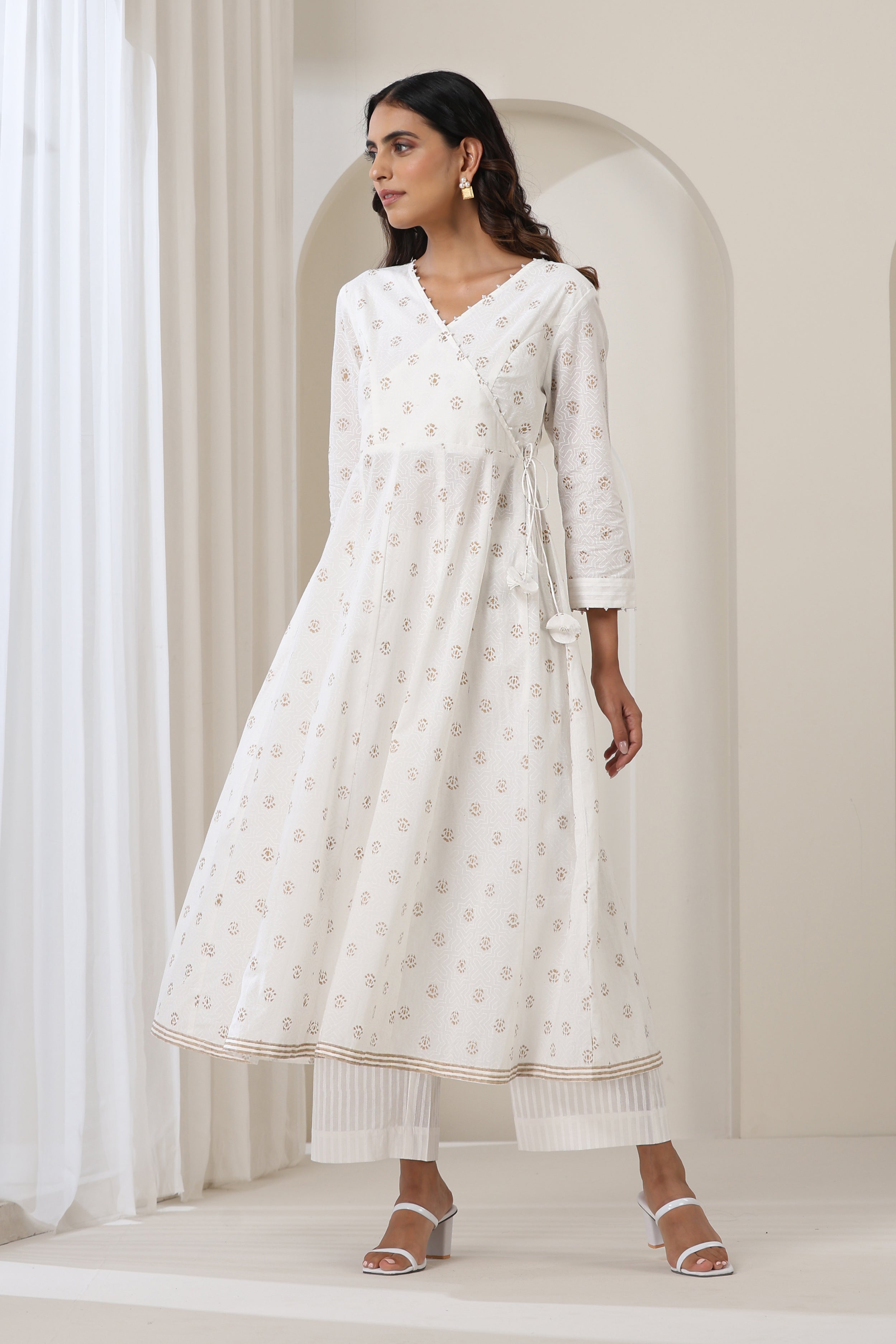 Stardust White Anarkali Set of 3